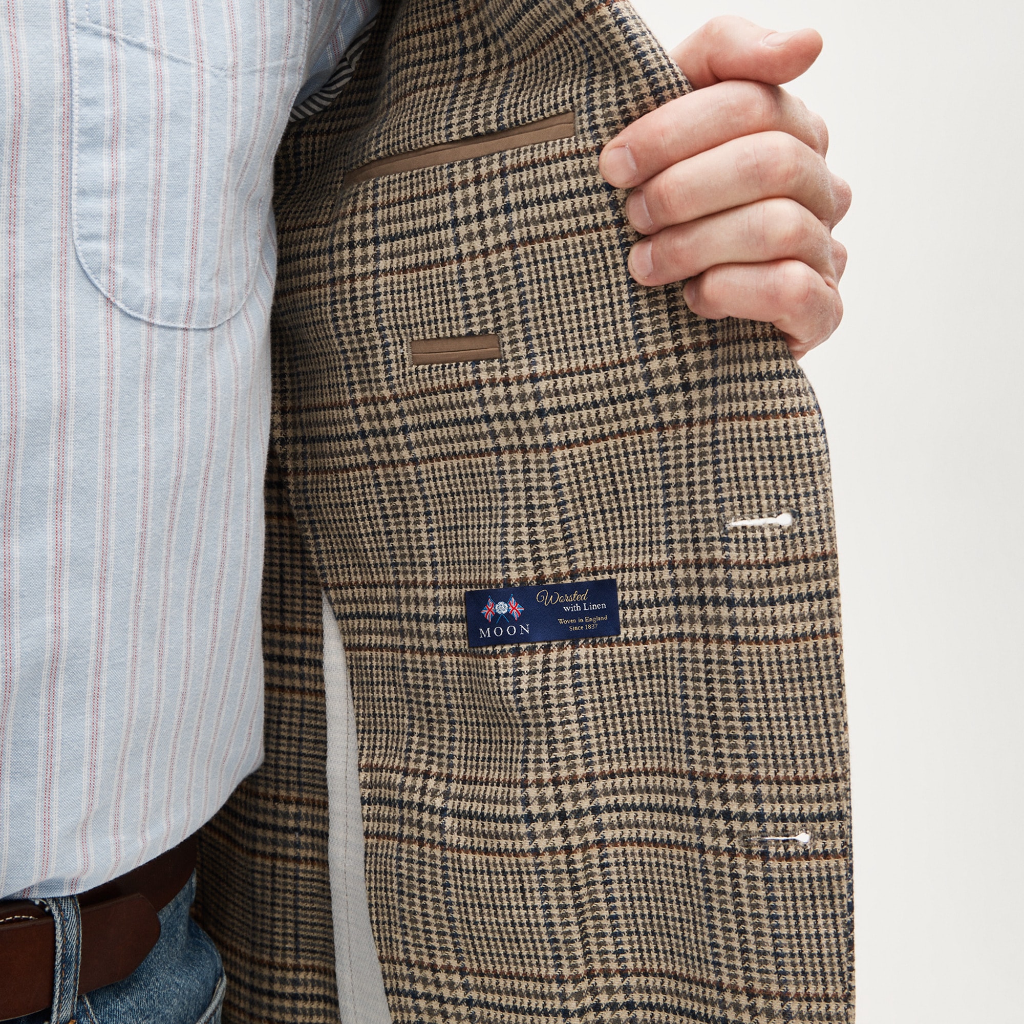 Sportcoat in English cotton-linen blend