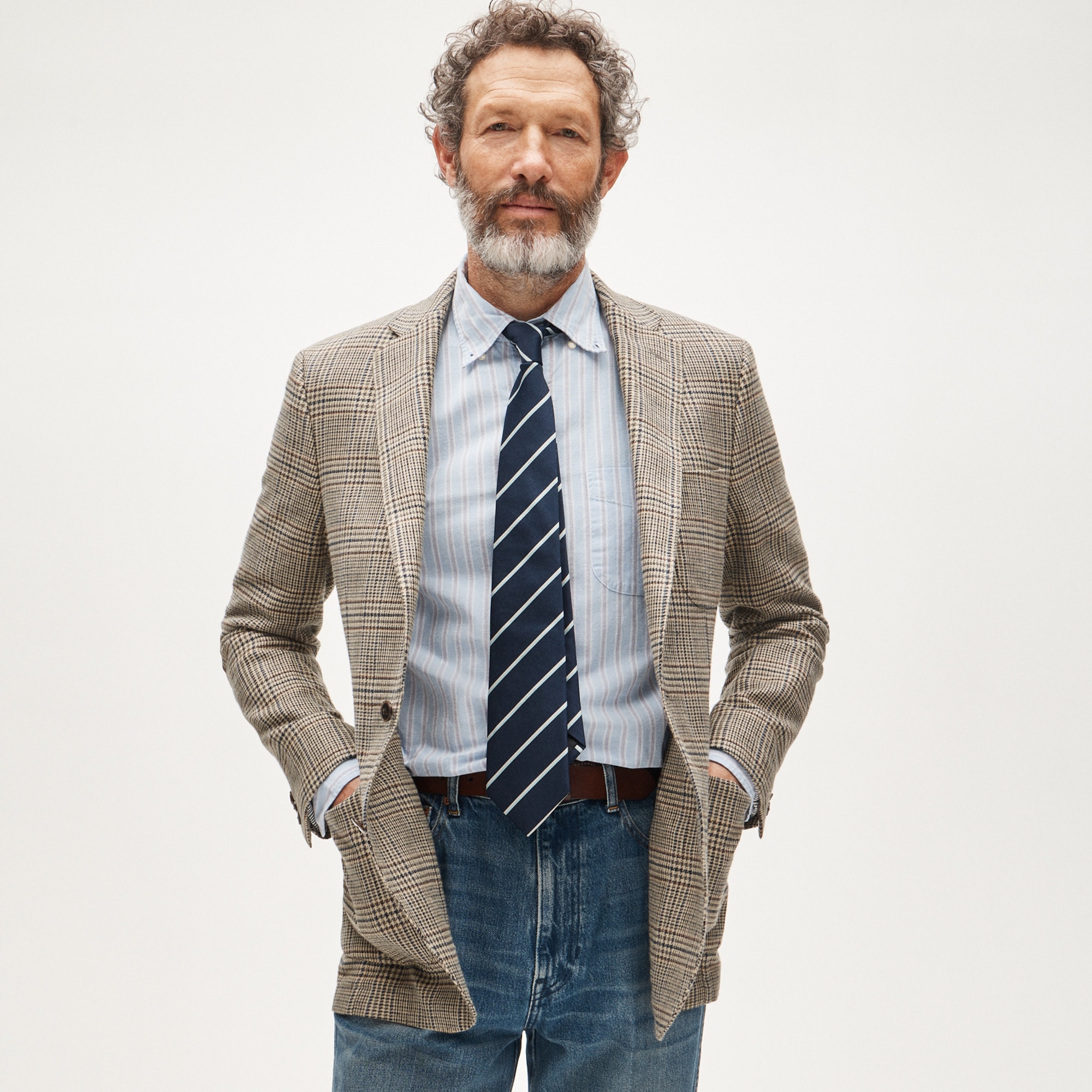 Sportcoat in English cotton-linen blend
