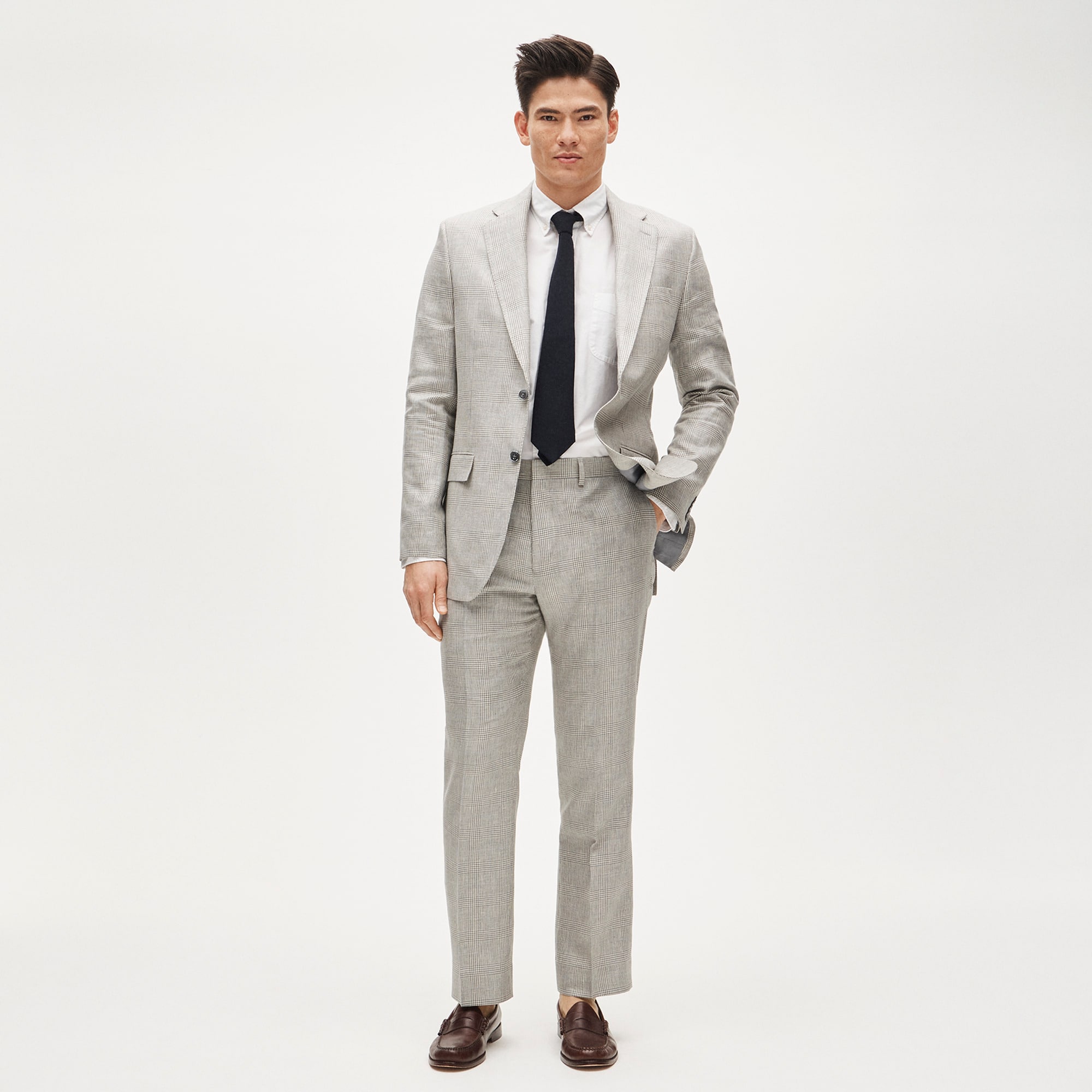 Crosby Classic-fit Suit Jacket In English Wool-linen Blend For Men