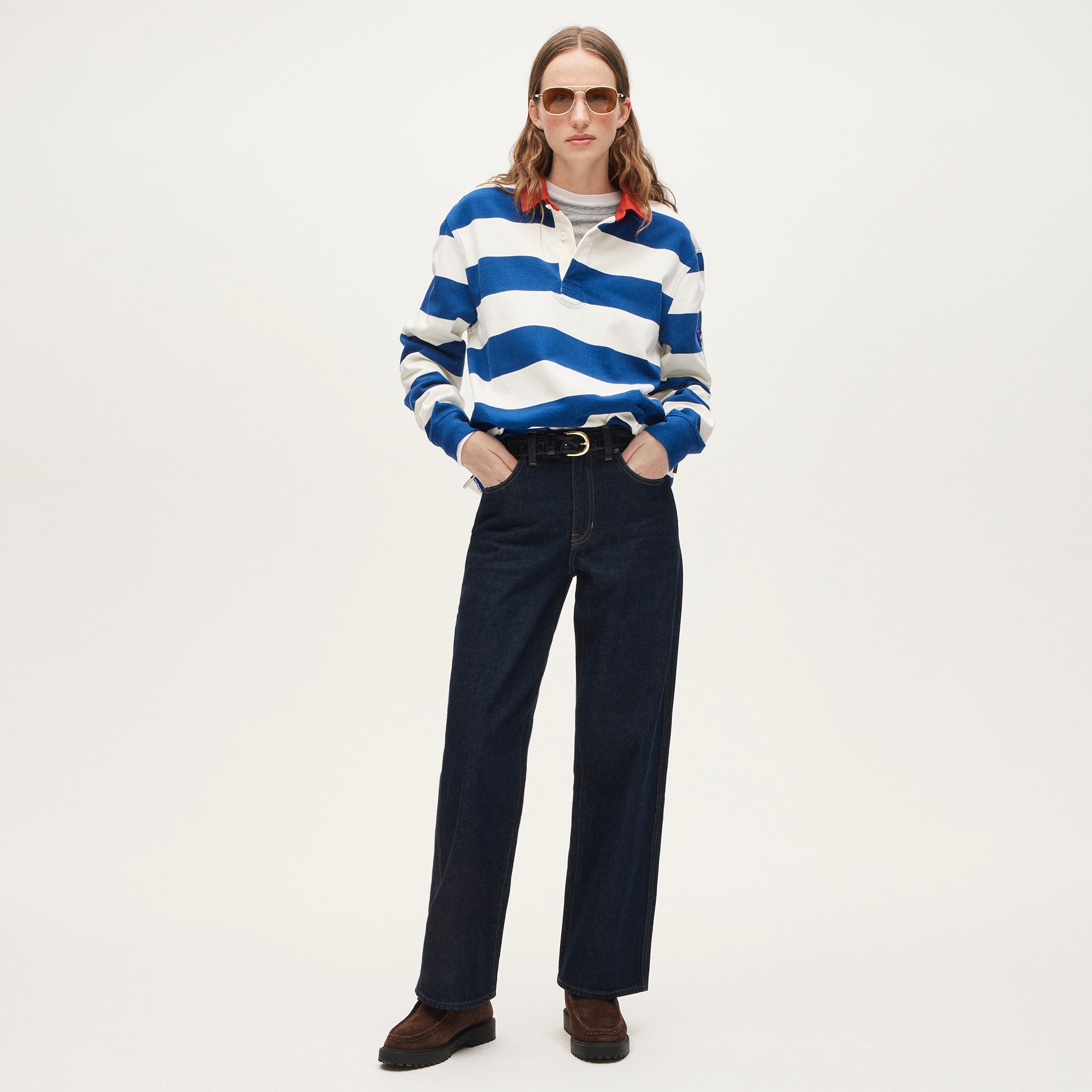 womens U.S. Ski &amp; Snowboard by J.Crew rugby shirt in stripe