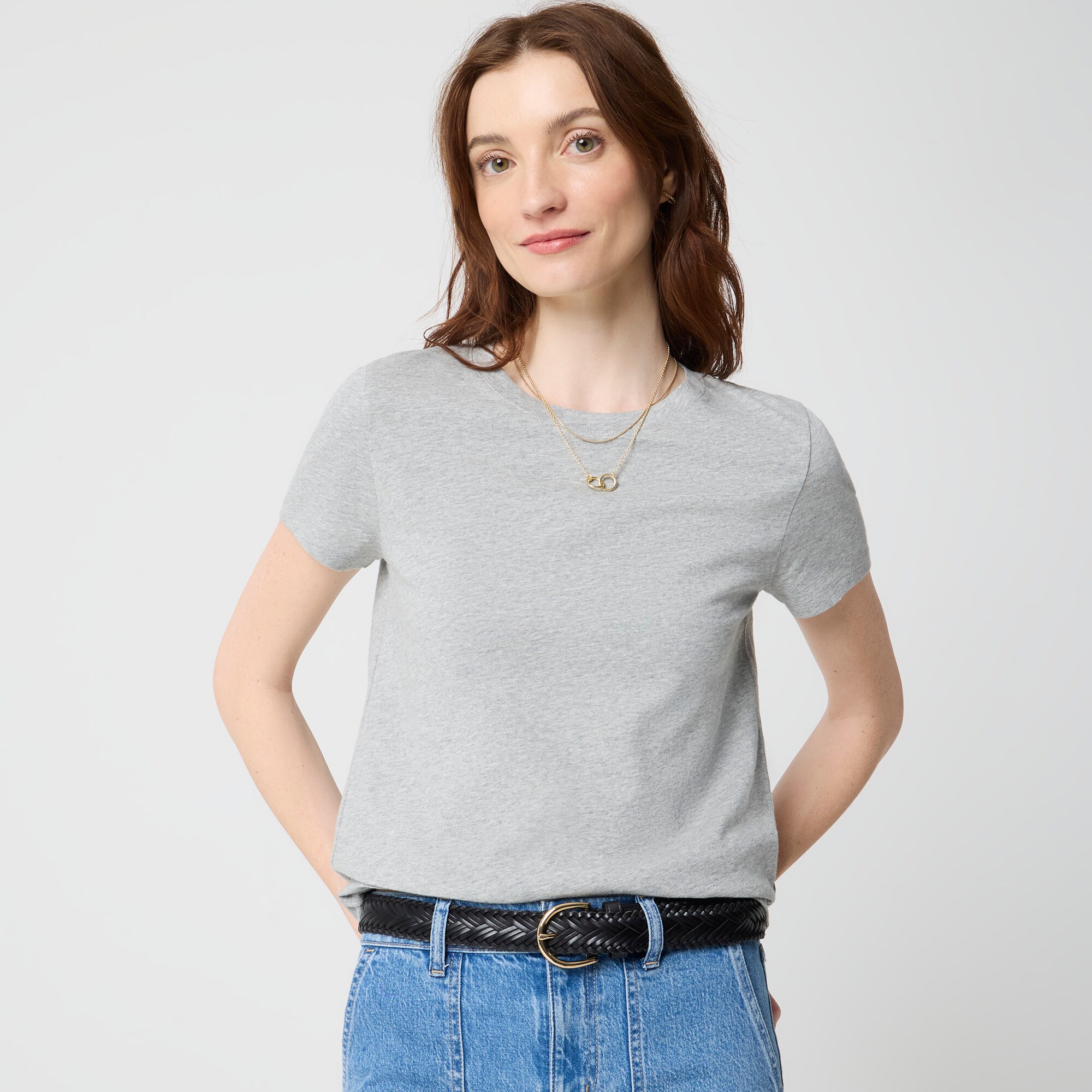 Jersey crewneck tee