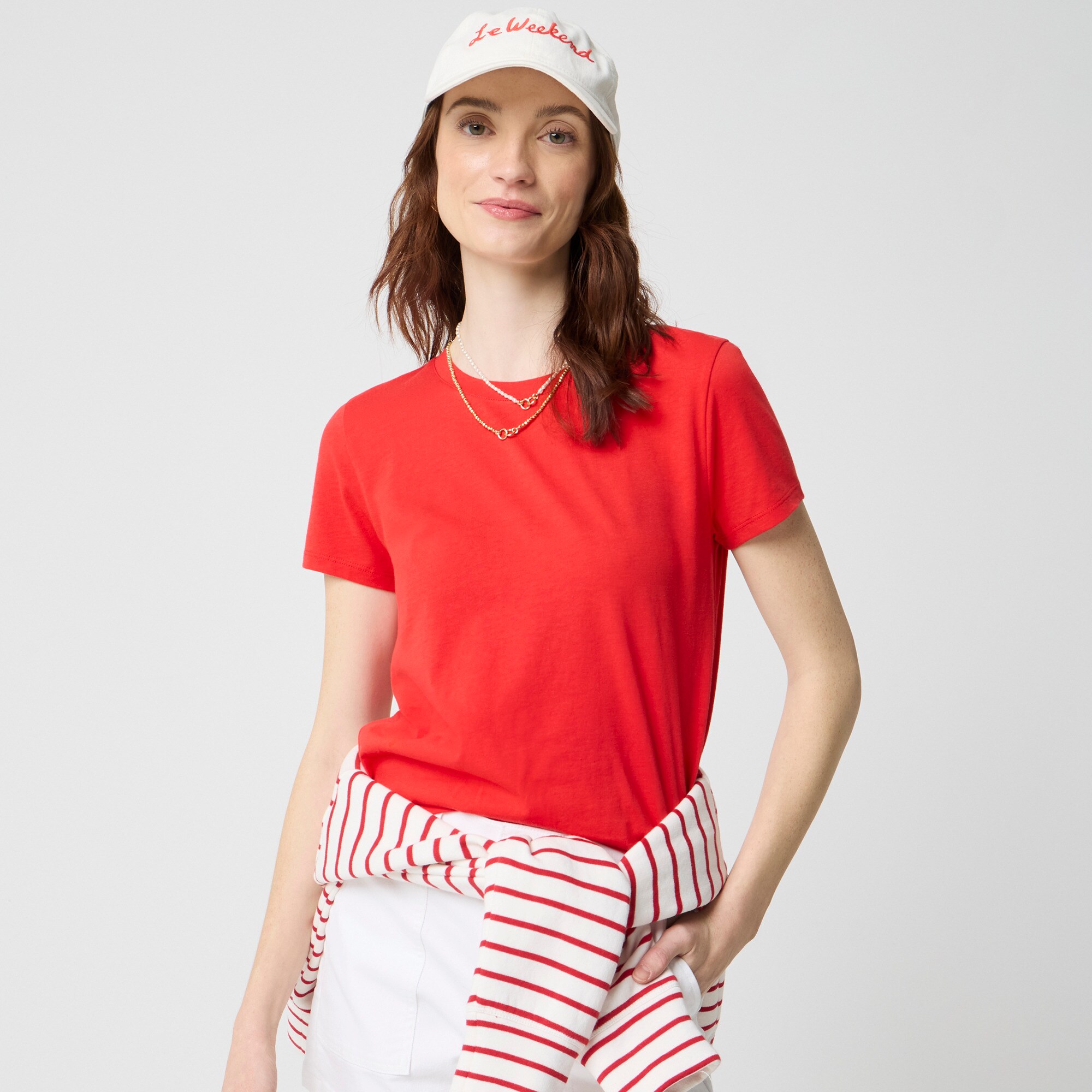 womens Jersey crewneck tee