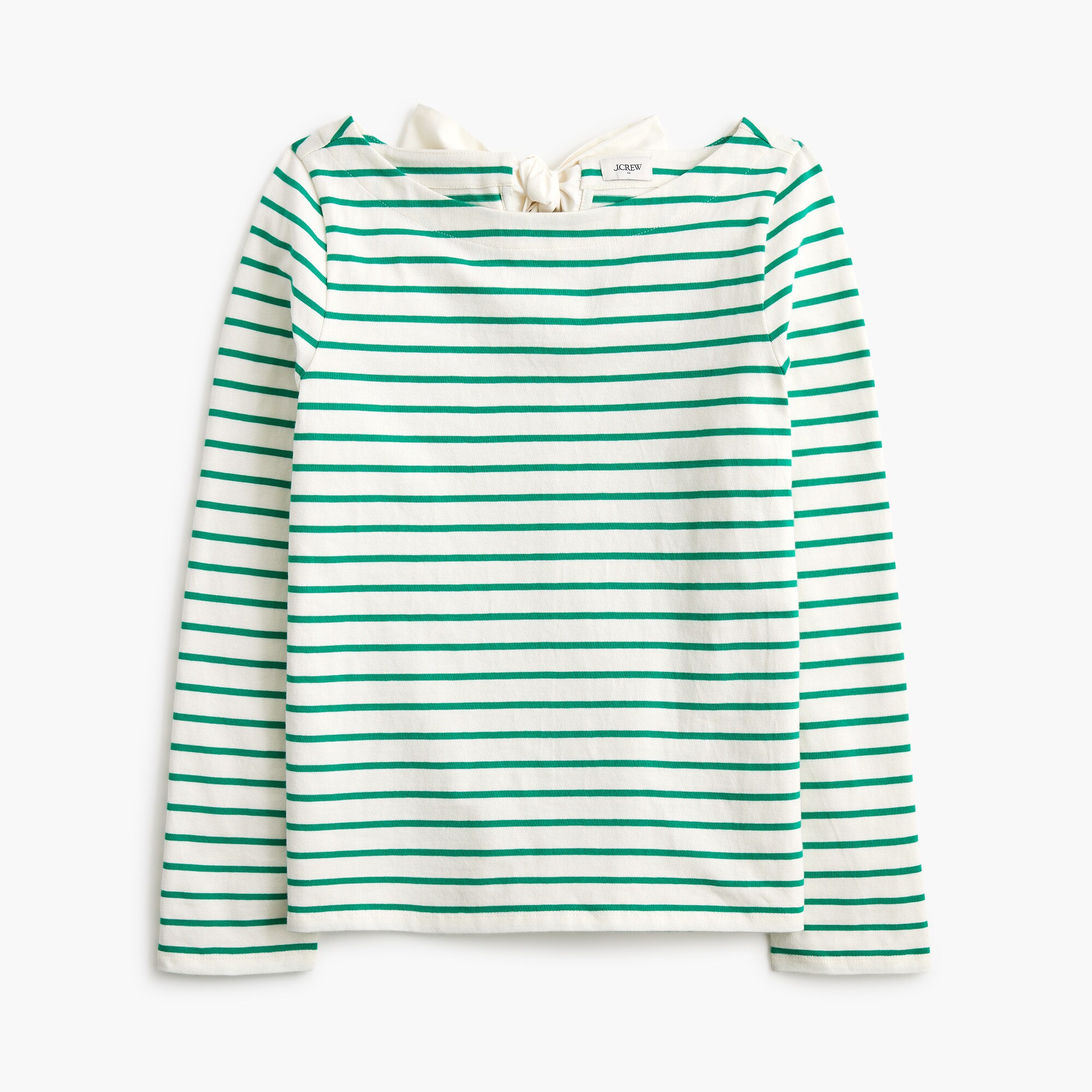 Striped bow-back top