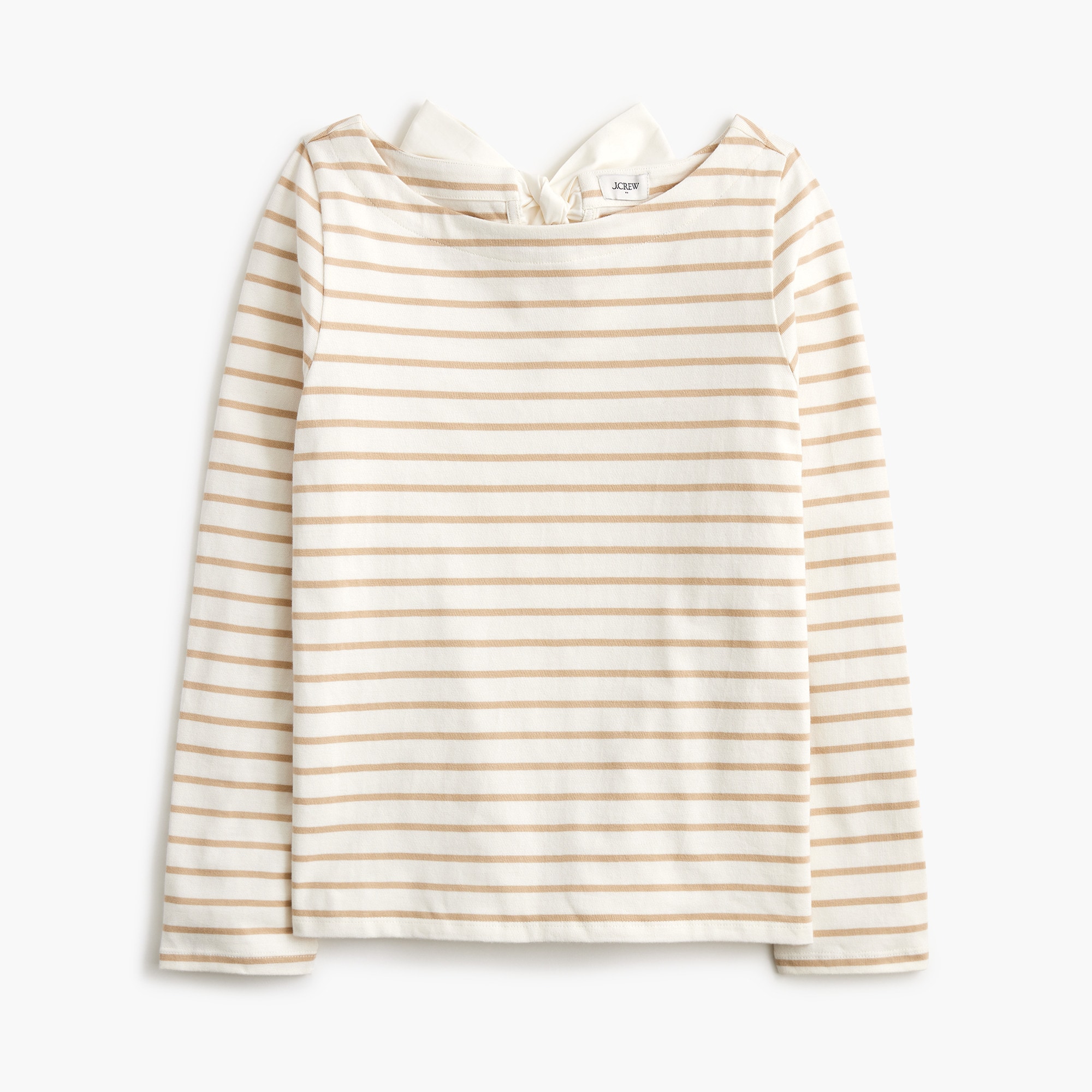 Striped bow-back top
