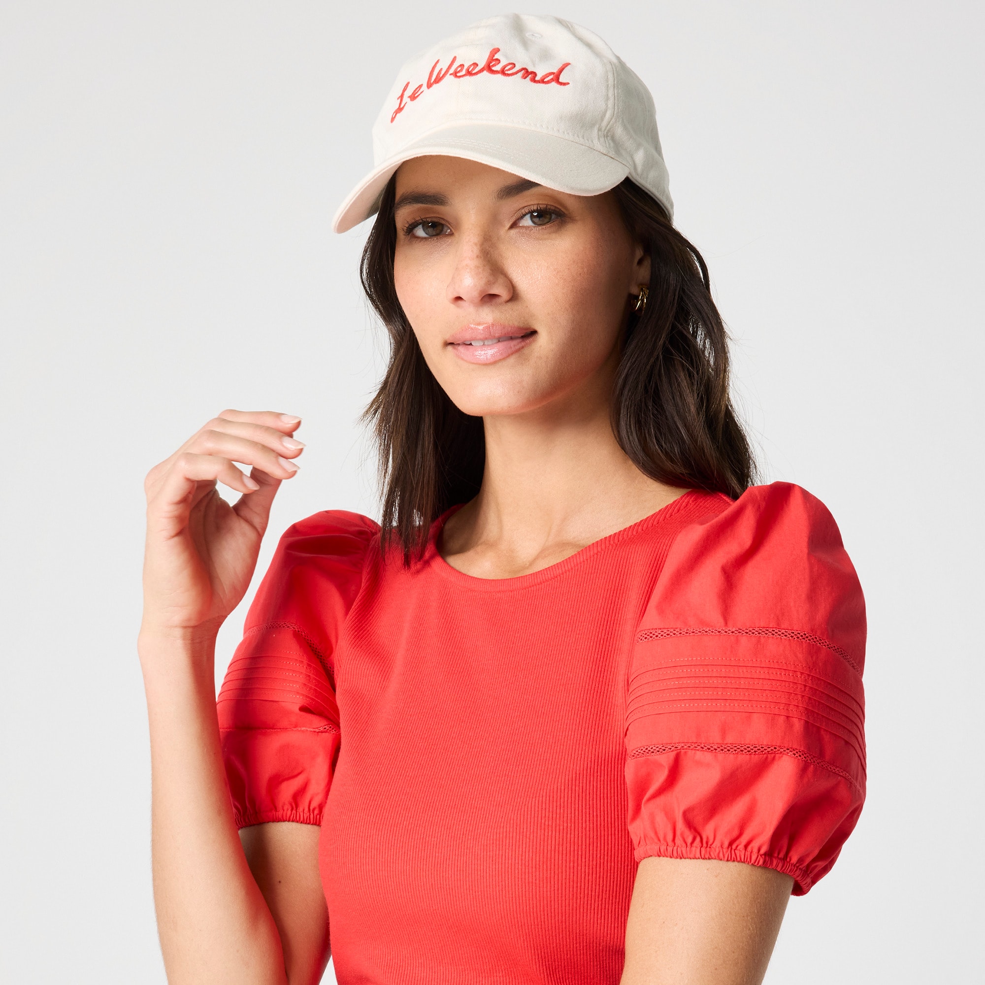 Puff-sleeve mixy top