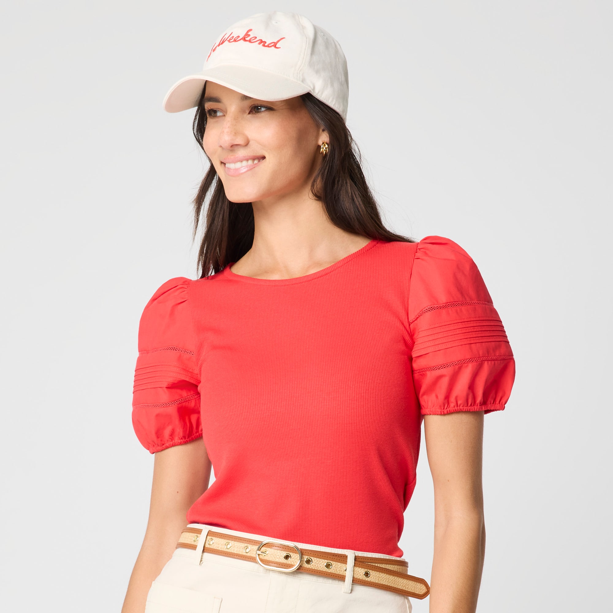 Puff-sleeve mixy top - image 5