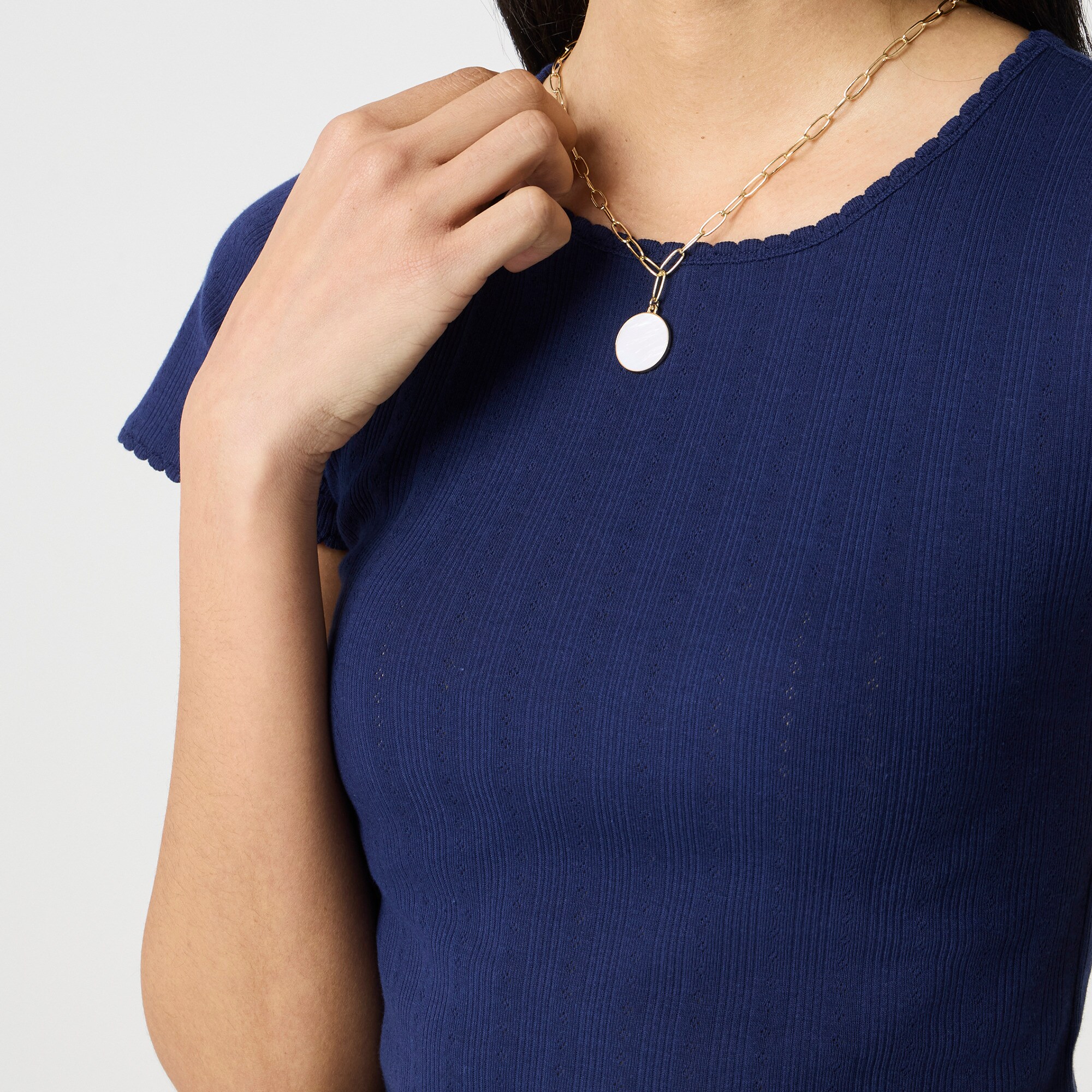 Pointelle tee