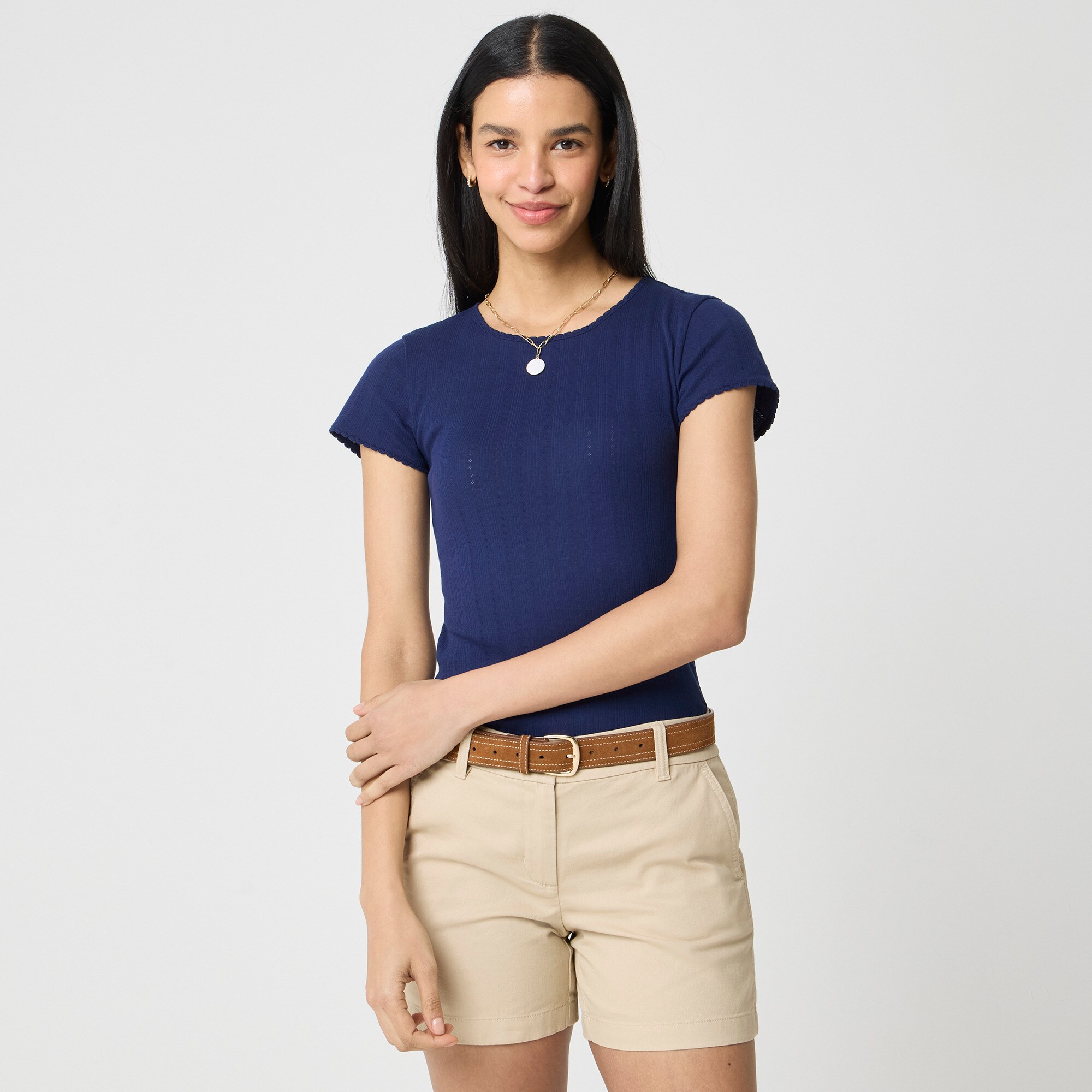 Pointelle tee
