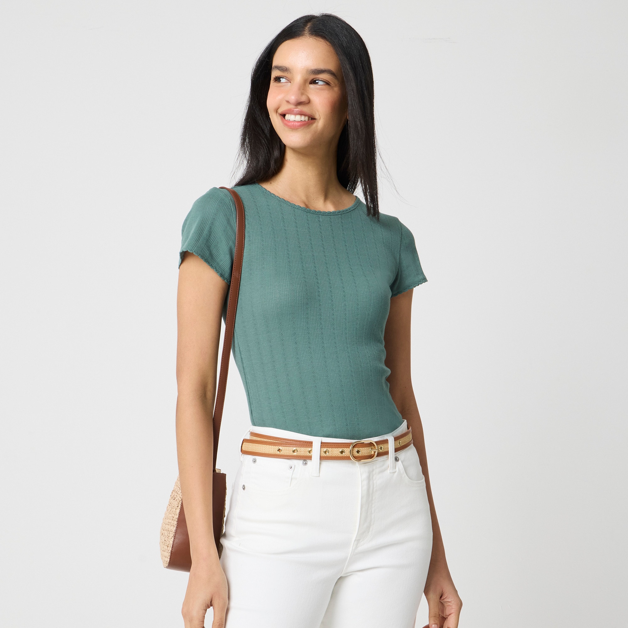 Pointelle tee - image 3