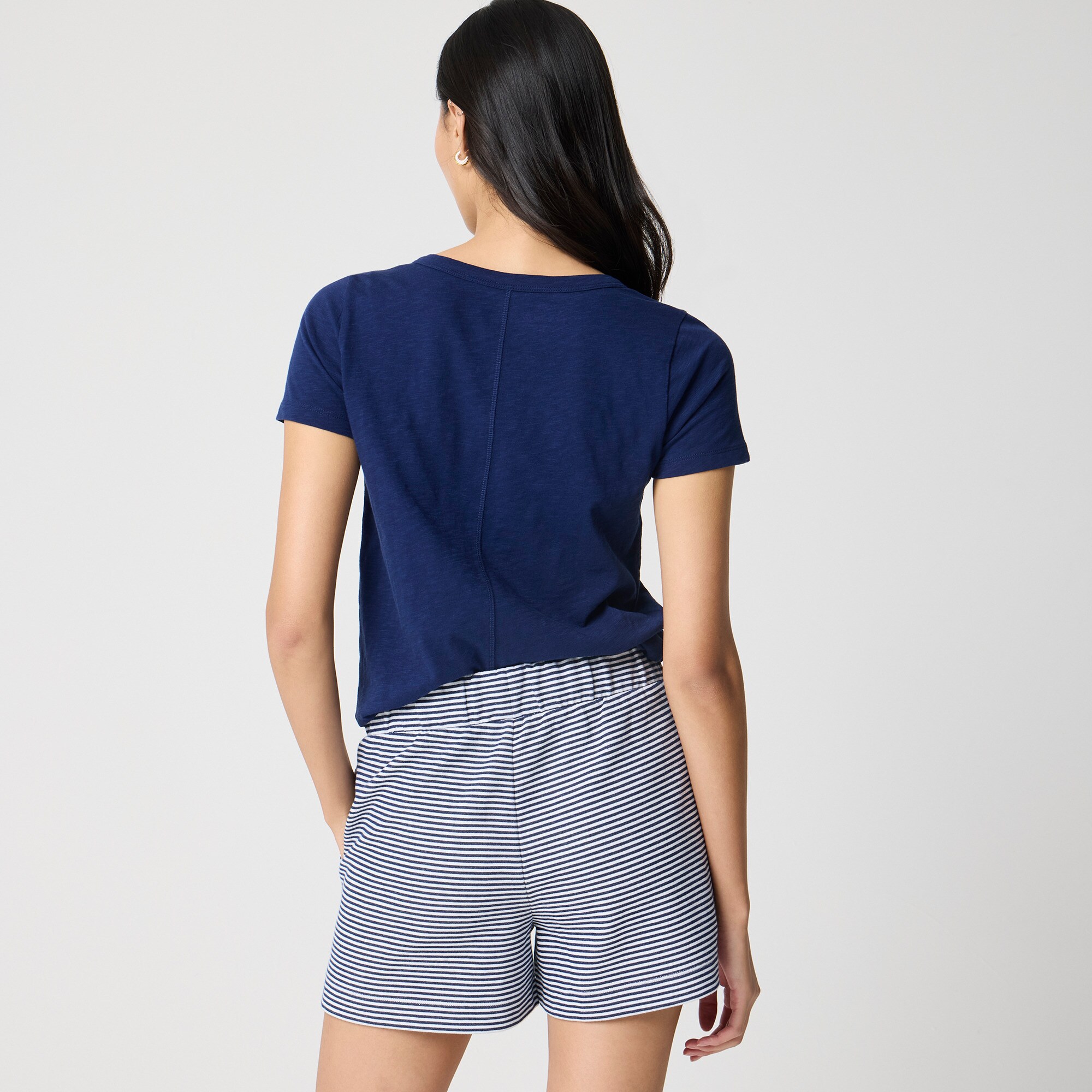 Striped terry short