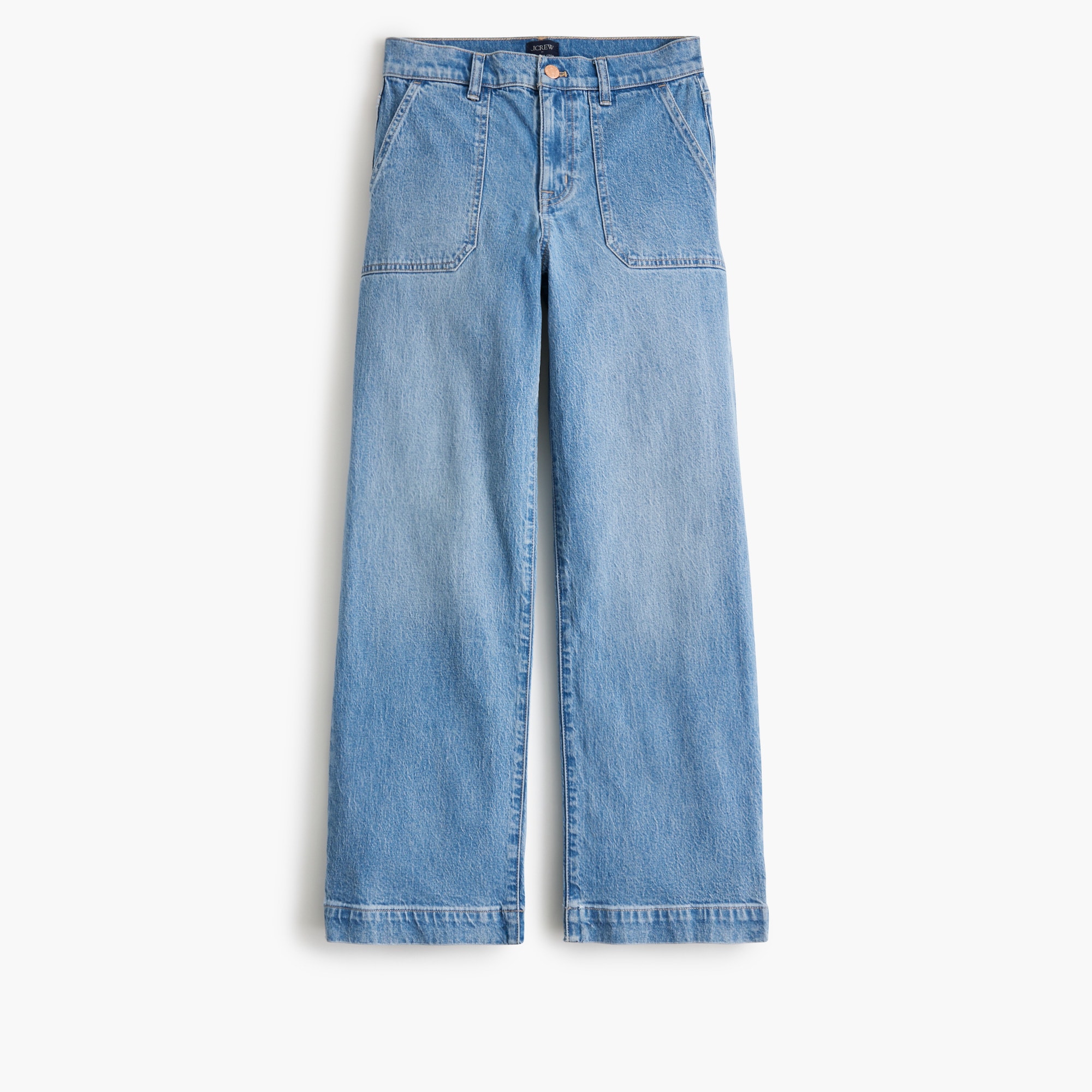 Wide-leg Cropped Utility-pocket Jean In All-day Stretch For Women