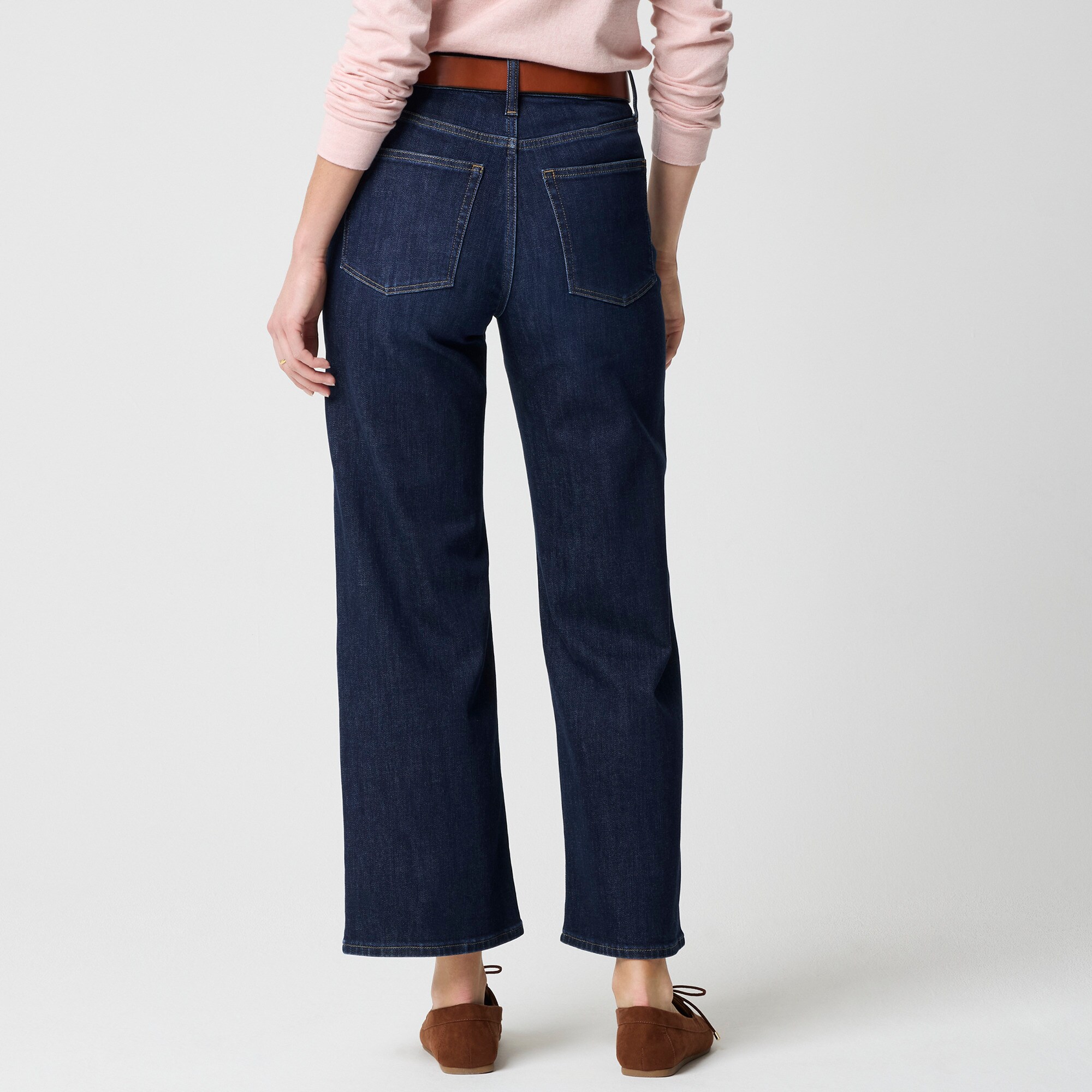 Wide-leg cropped jean in all-day stretch