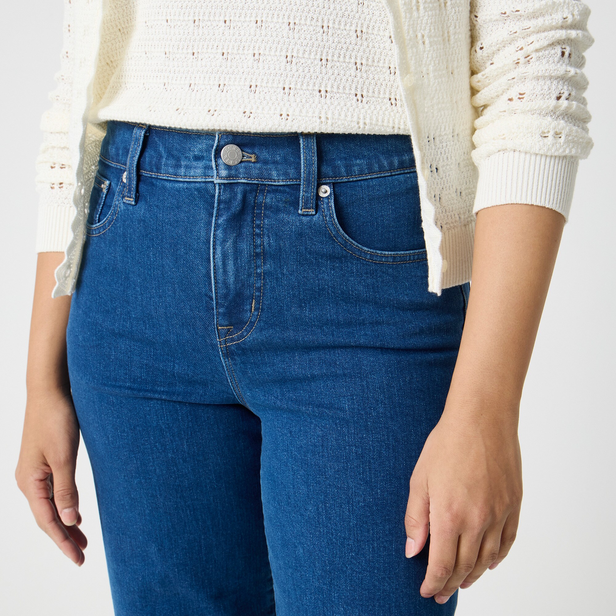 Wide-leg cropped jean in all-day stretch