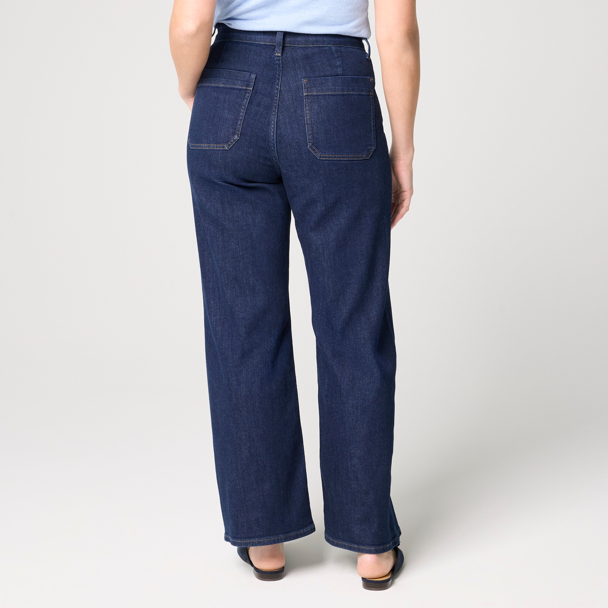 Curvy slim-wide sailor jean in all-day stretch