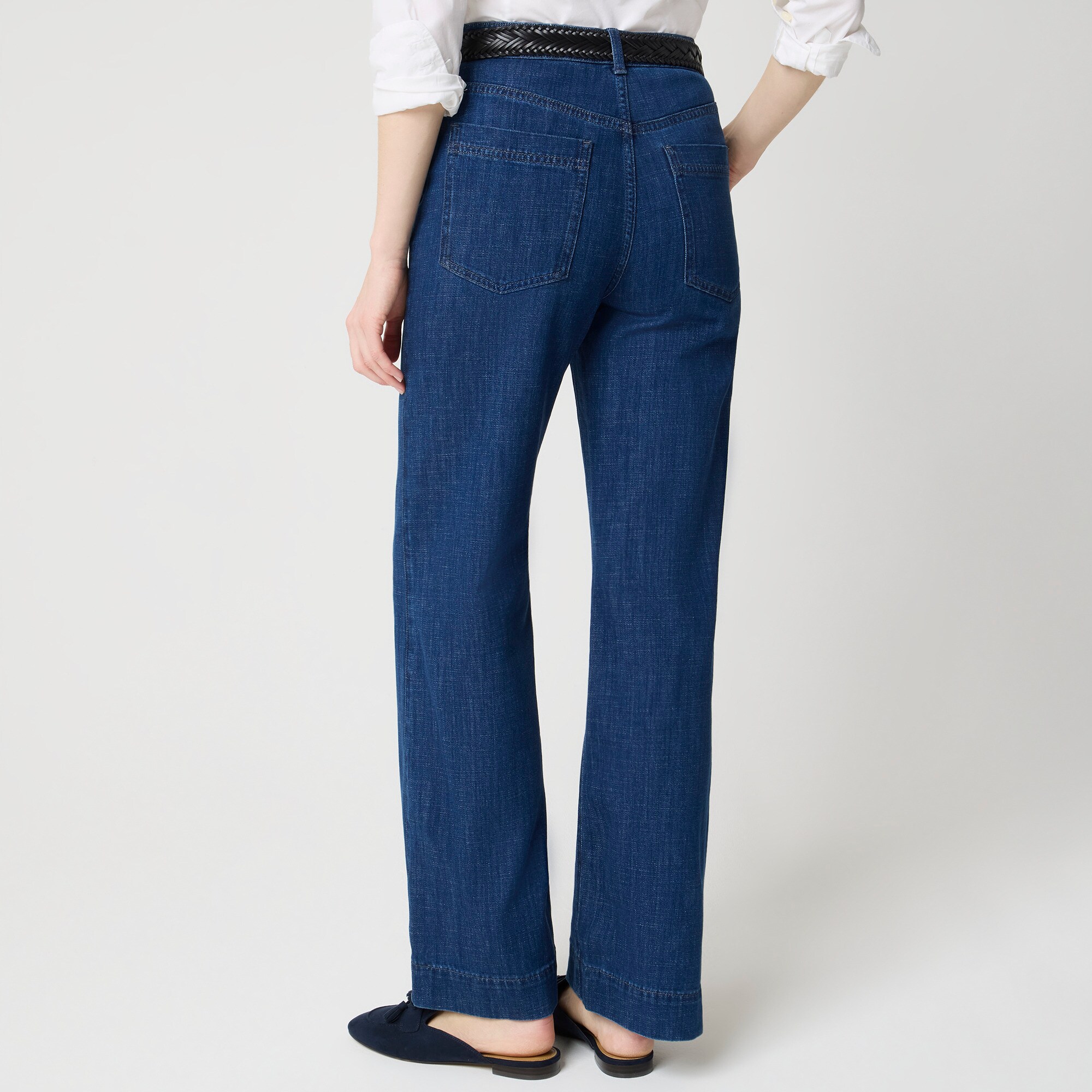 High-rise wide-leg trouser jean in all-day stretch