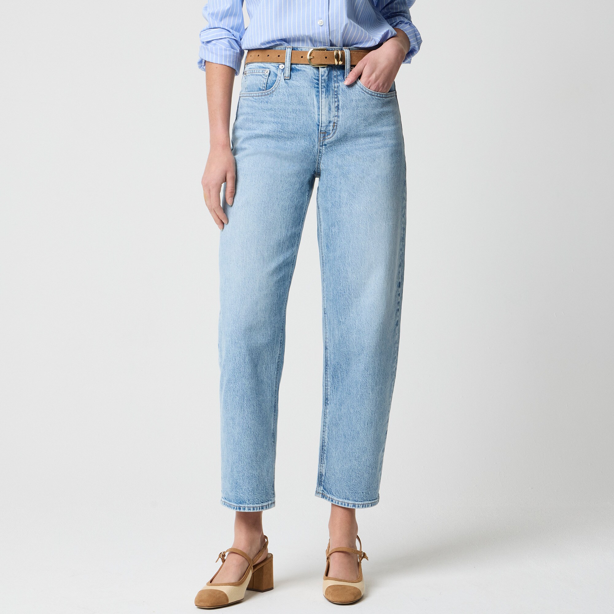 Barrel-leg jean in all-day stretch