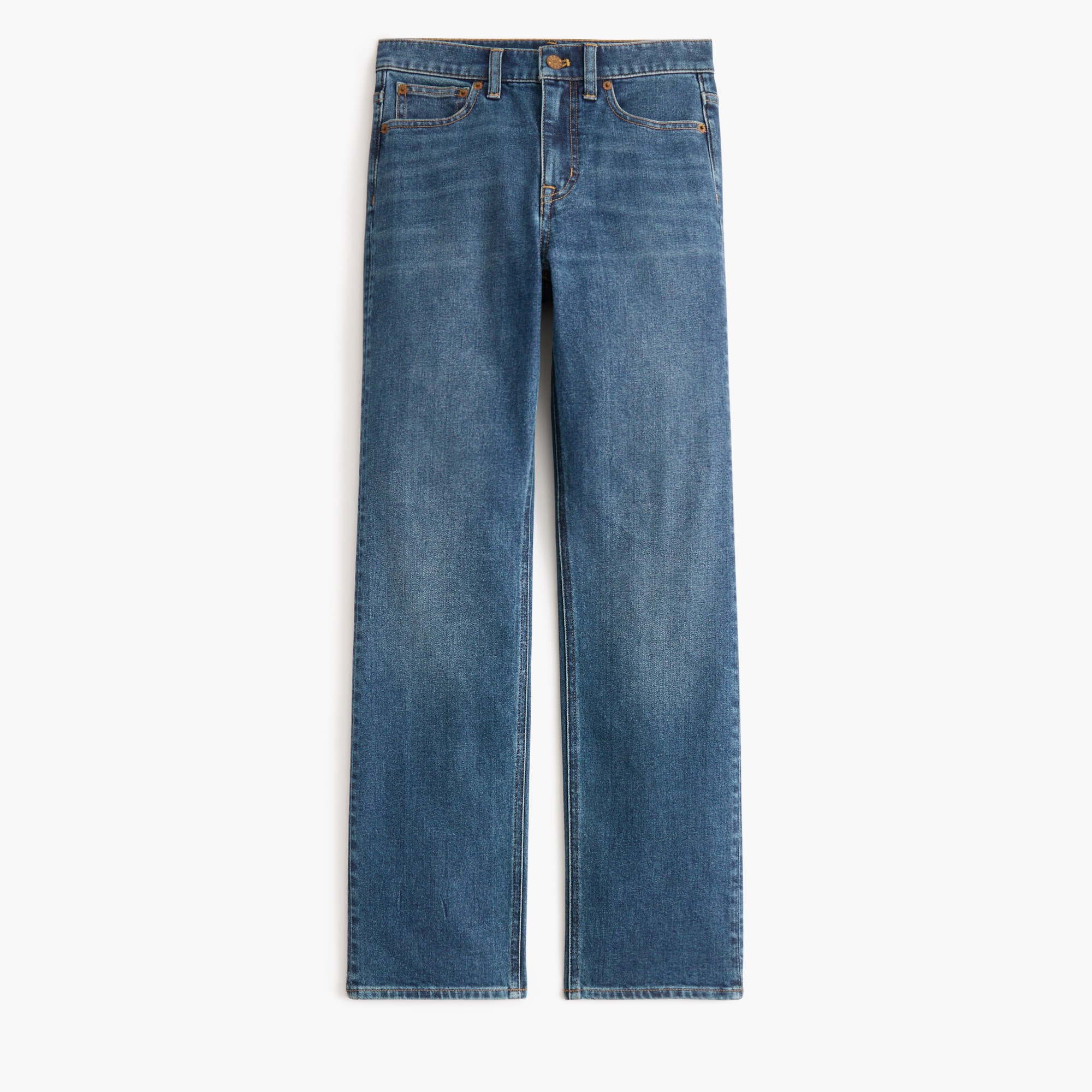 Mid-rise straight jean in all-day stretch