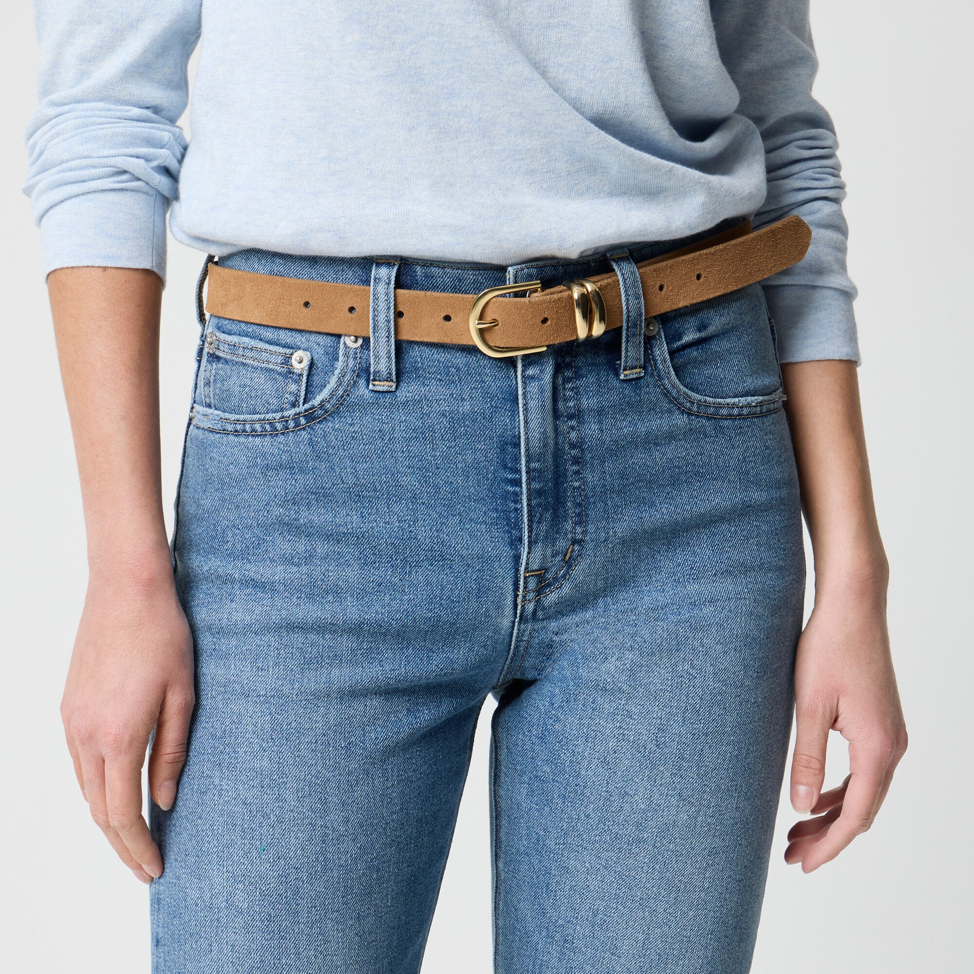 Mid-rise straight jean in all-day stretch