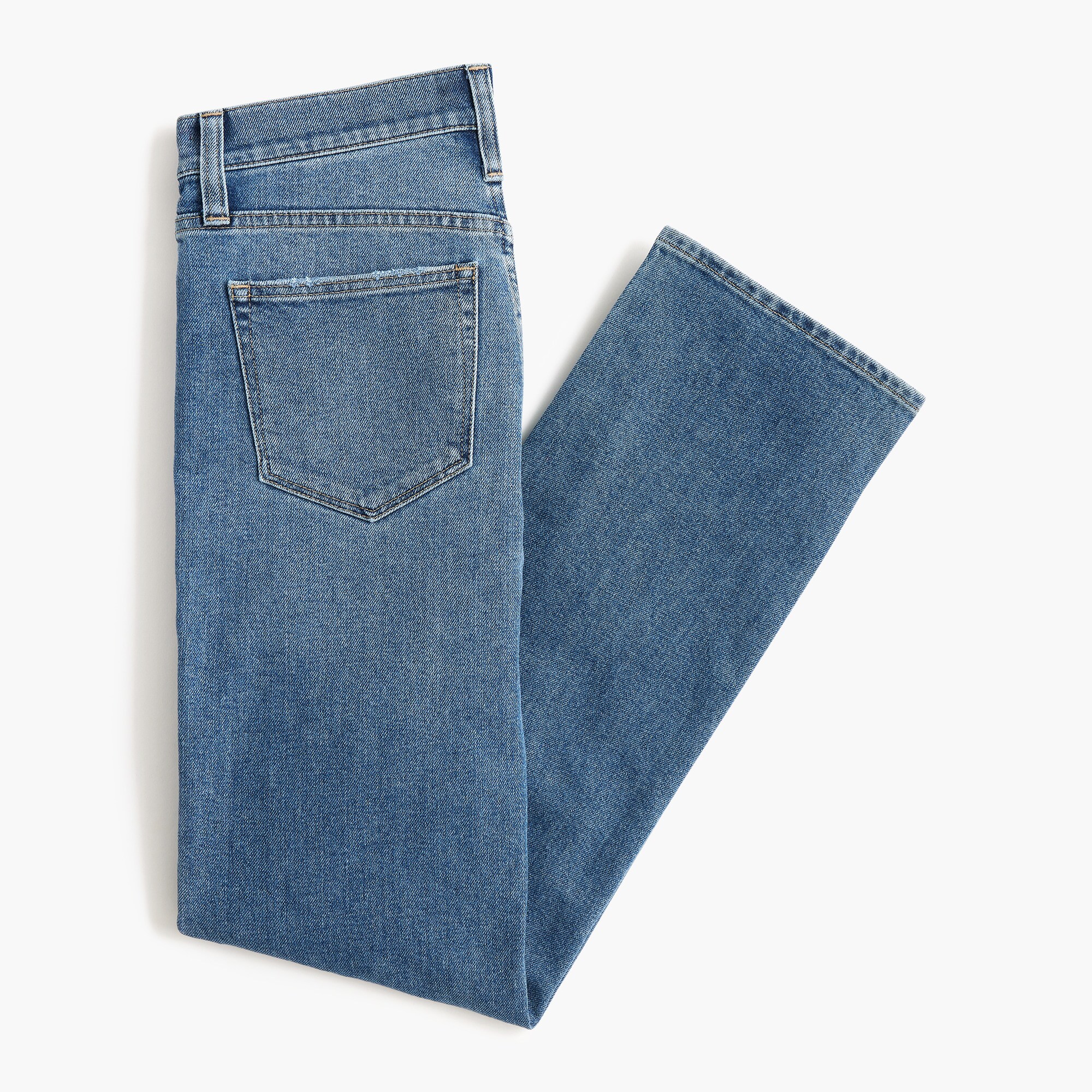 Mid-rise straight jean in all-day stretch