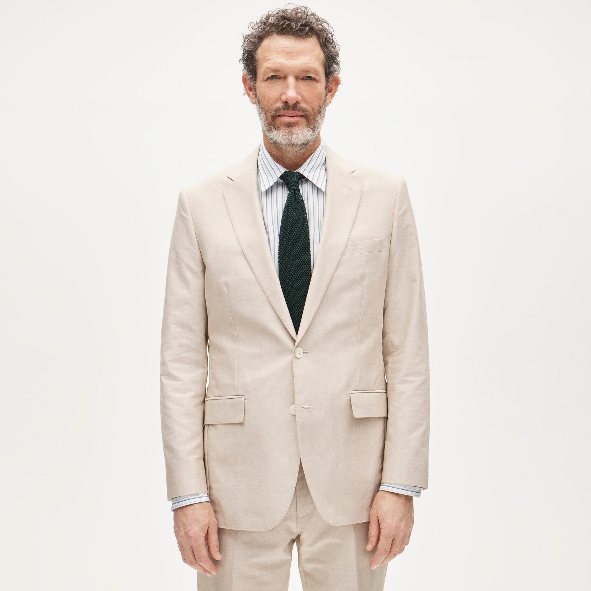 Ludlow Slim-fit suit jacket in Portuguese cotton oxford