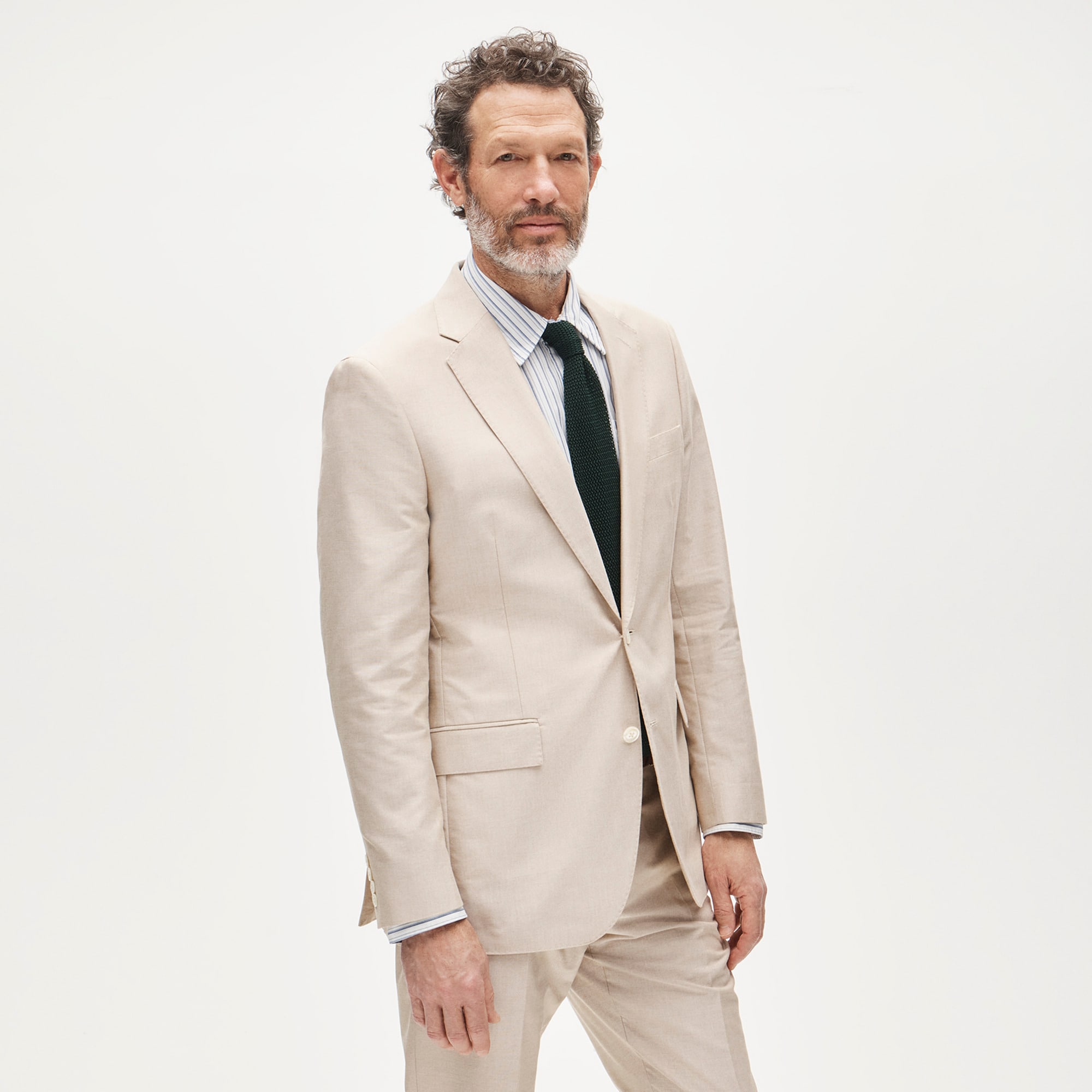 Ludlow Slim-fit suit jacket in Portuguese cotton oxford