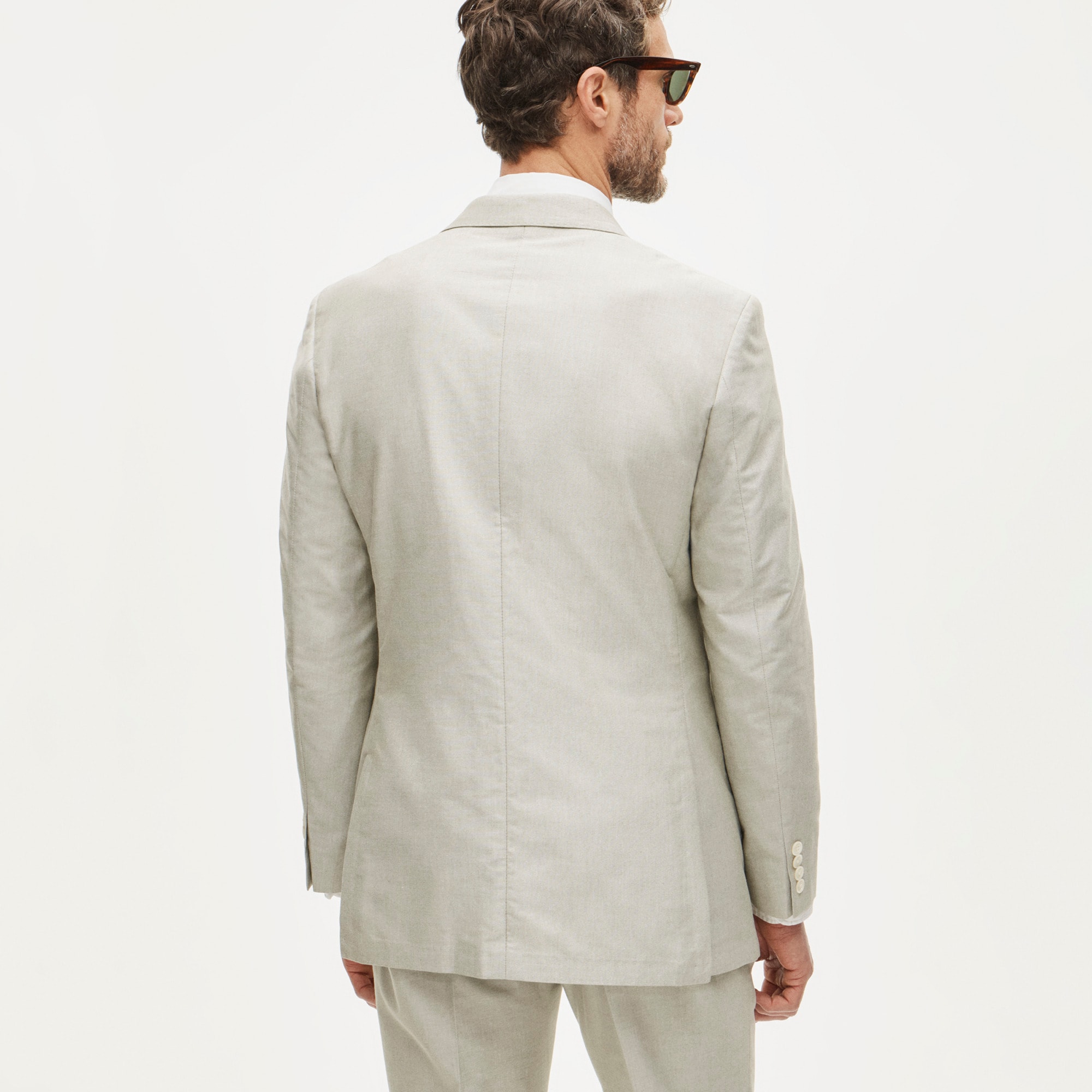 Ludlow Slim-fit suit jacket in Portuguese cotton oxford