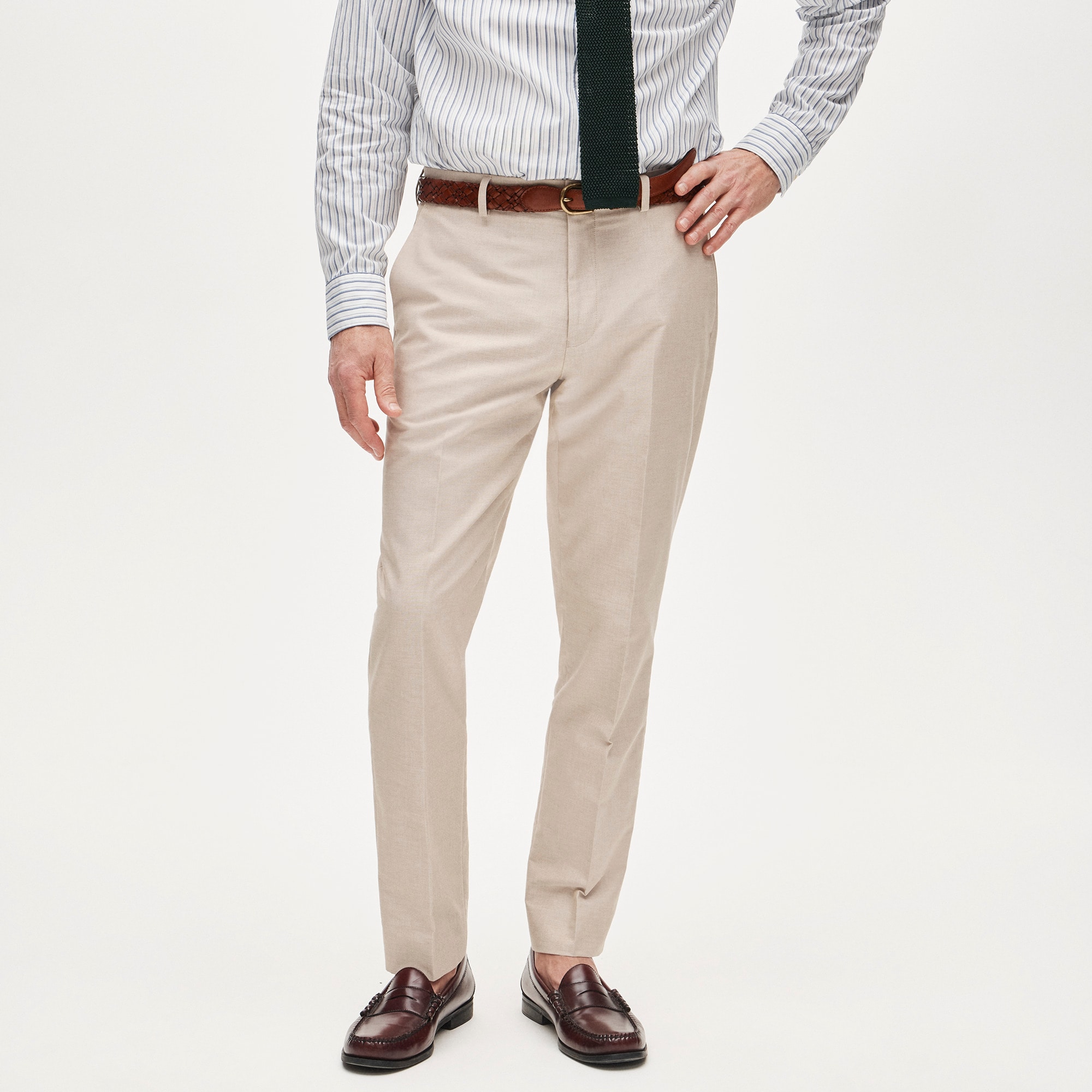 Ludlow Slim-fit suit pant in Portuguese cotton oxford