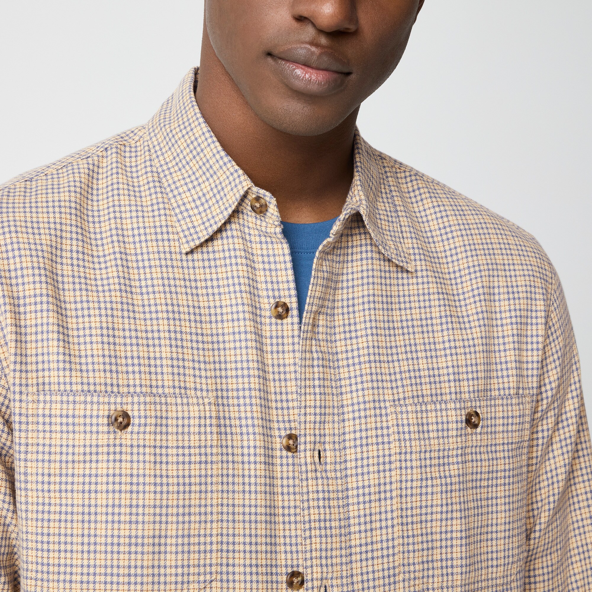 Double-pocket Twill Shirt For Men | Factory