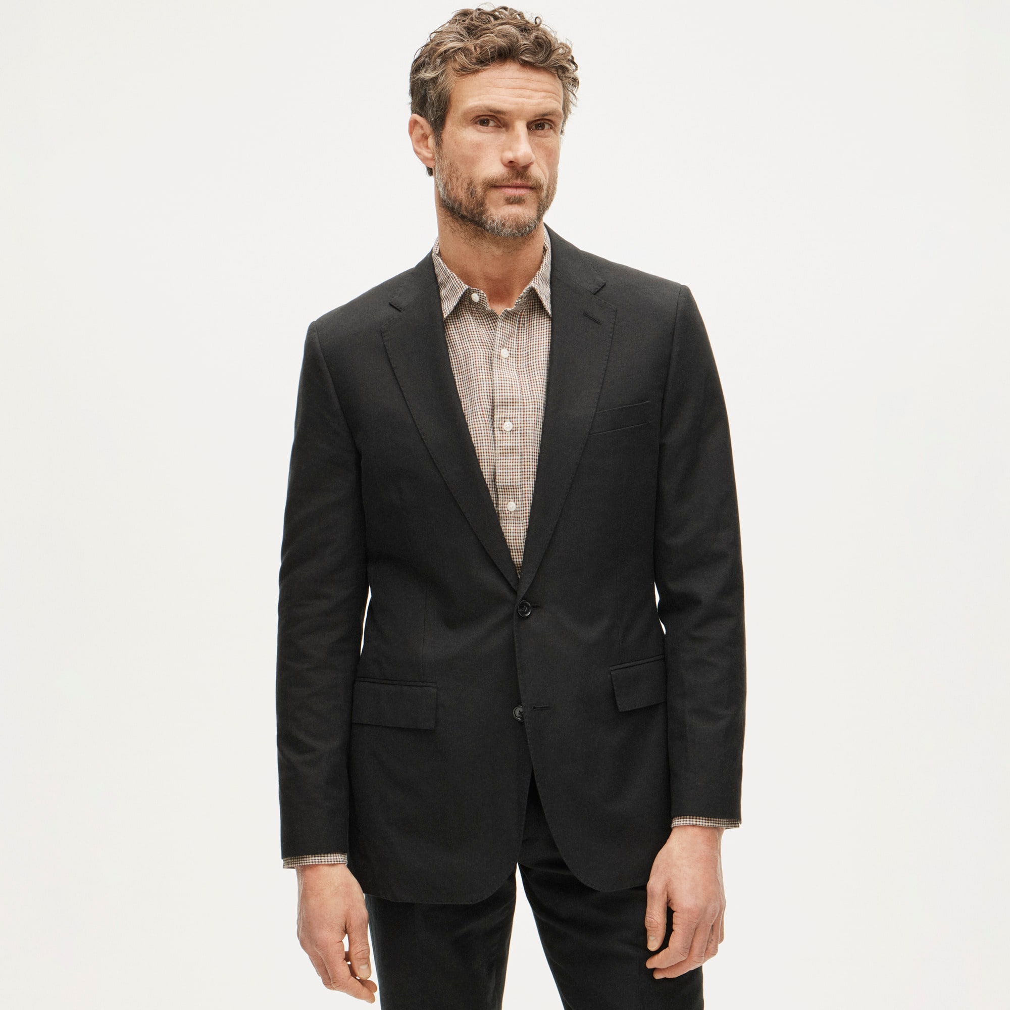 Ludlow Slim-fit suit jacket in Baird McNutt Irish cotton-linen blend