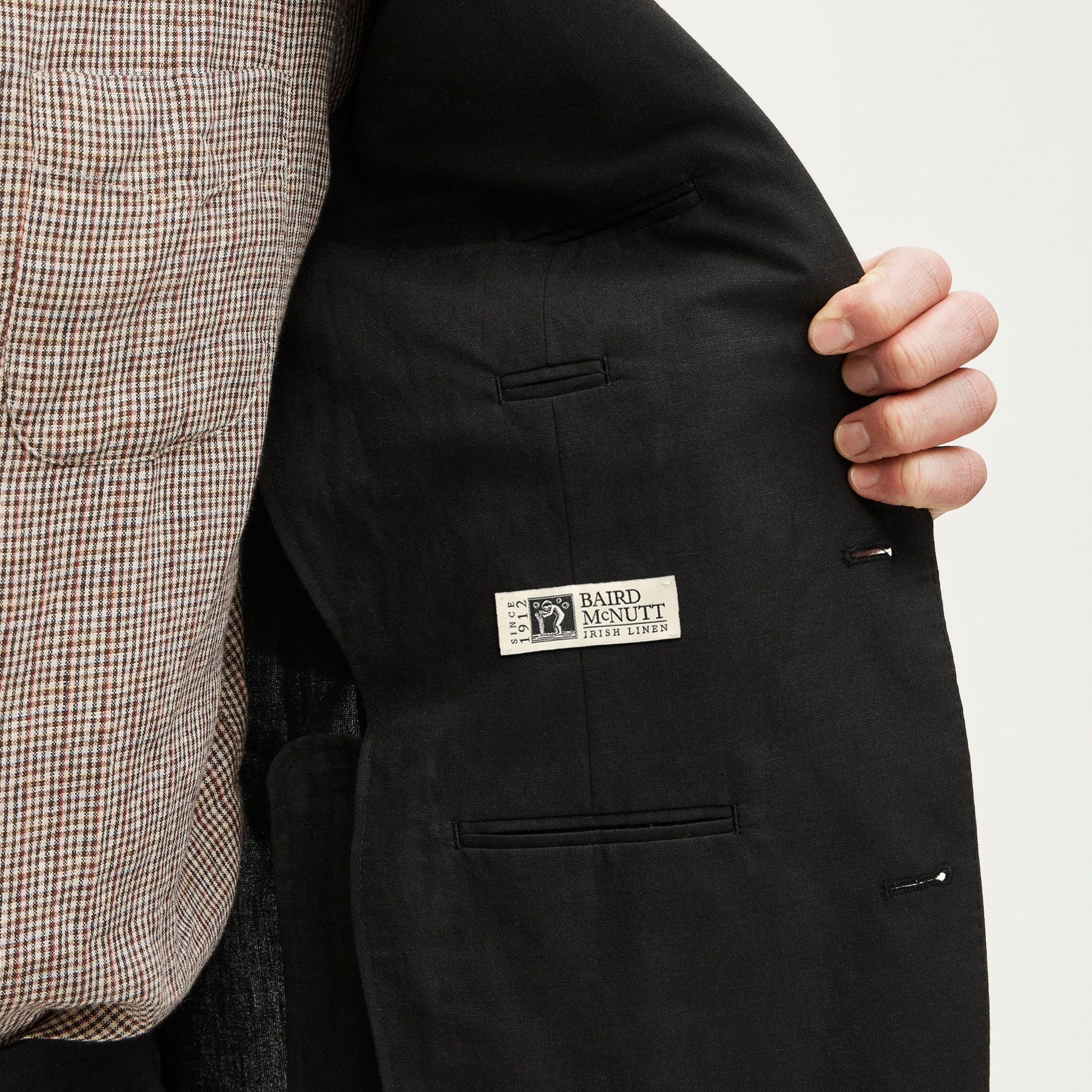 Ludlow Slim-fit suit jacket in Baird McNutt Irish cotton-linen blend