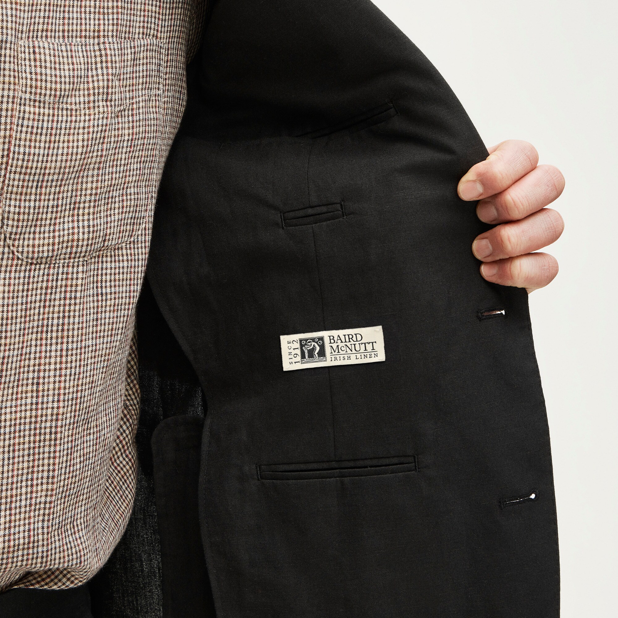 Ludlow Slim-fit suit jacket in Baird McNutt Irish cotton-linen blend