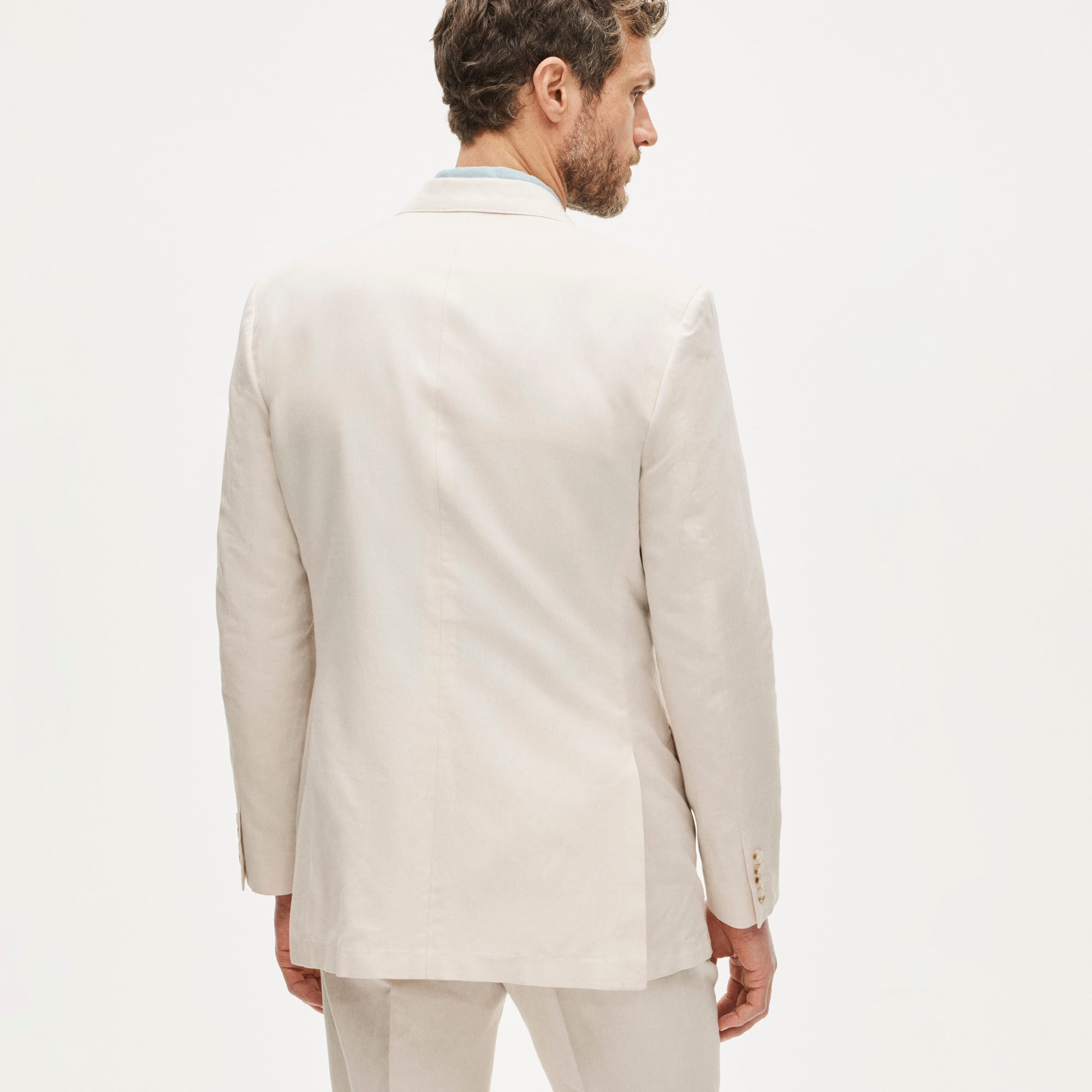 Ludlow Slim-fit suit jacket in Baird McNutt Irish cotton-linen blend