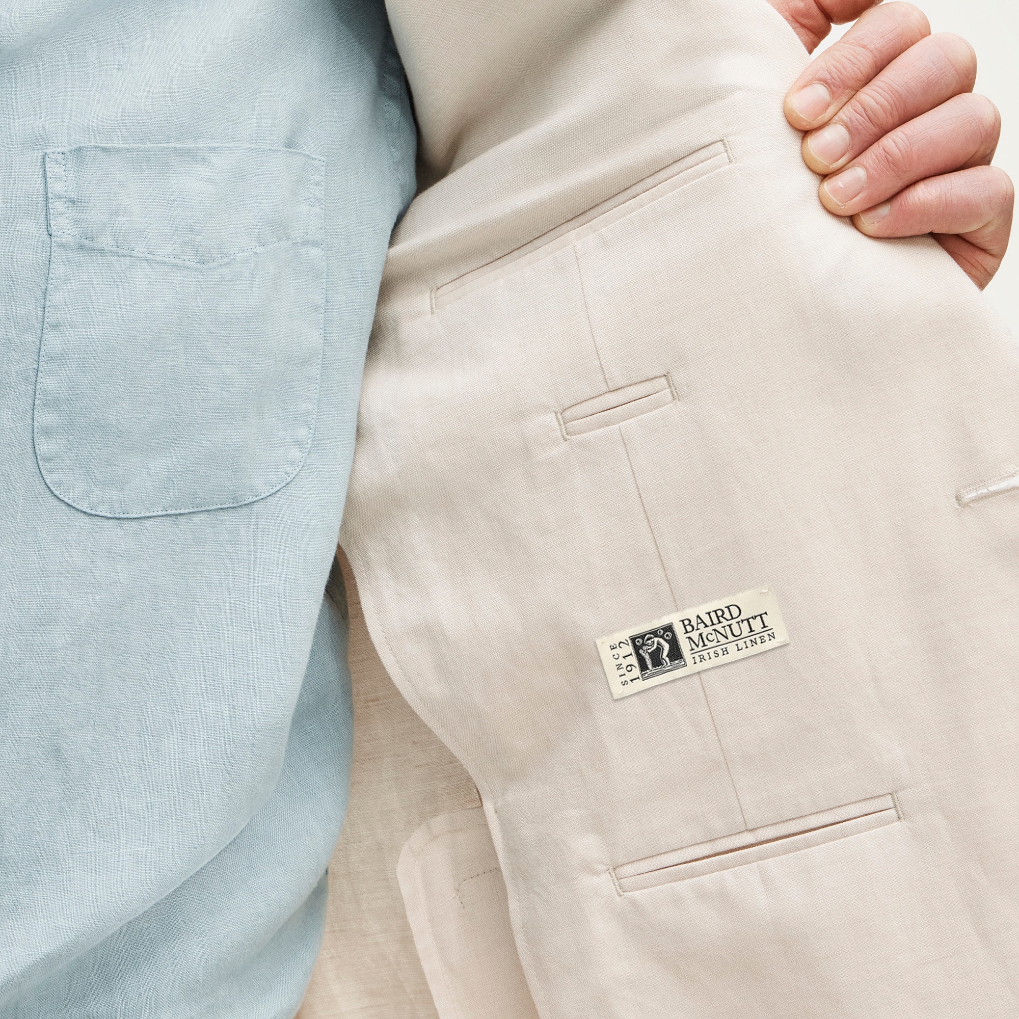 Ludlow Slim-fit Suit Jacket In Baird McNutt Irish Cotton-linen