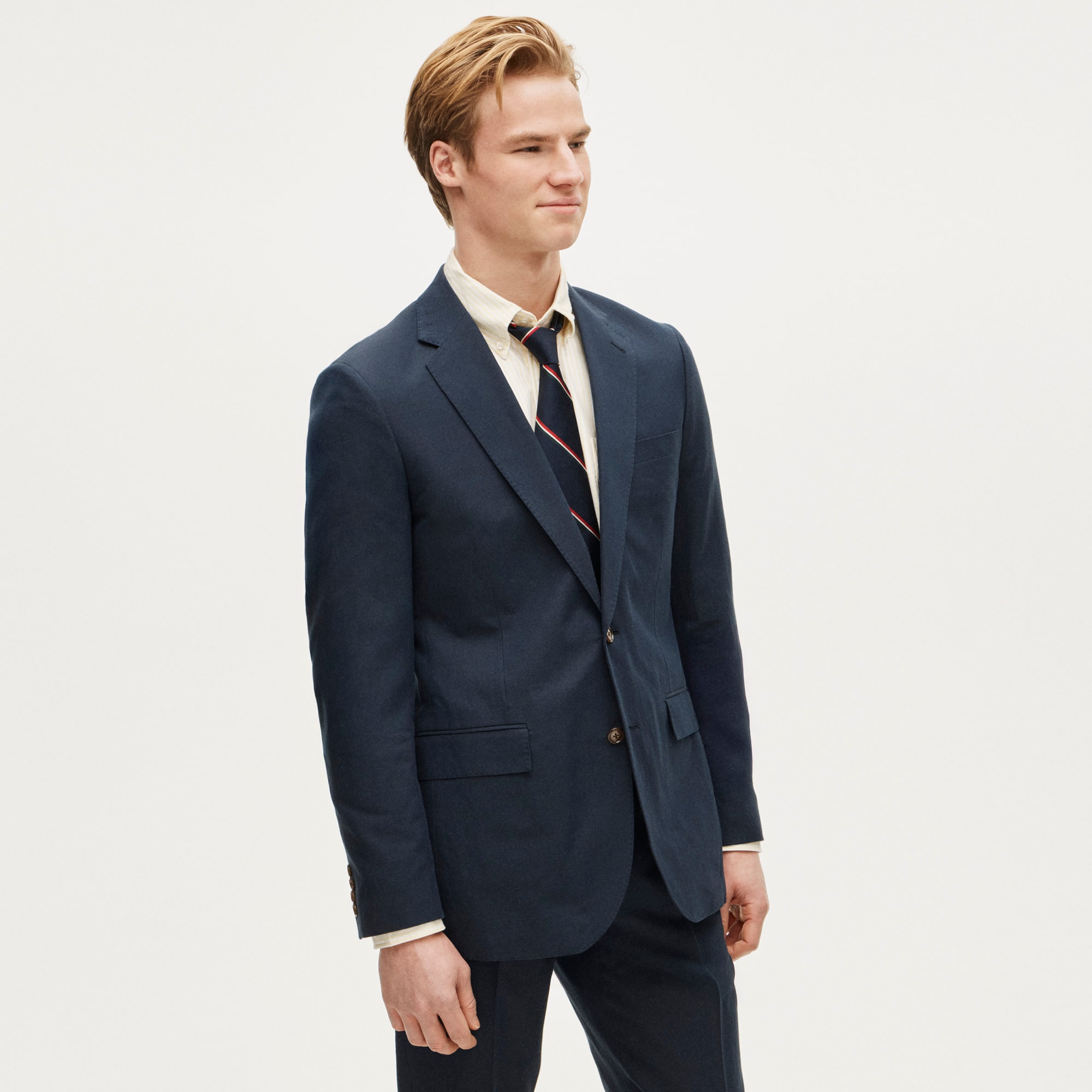 Ludlow Slim-fit suit jacket in Baird McNutt Irish cotton-linen blend