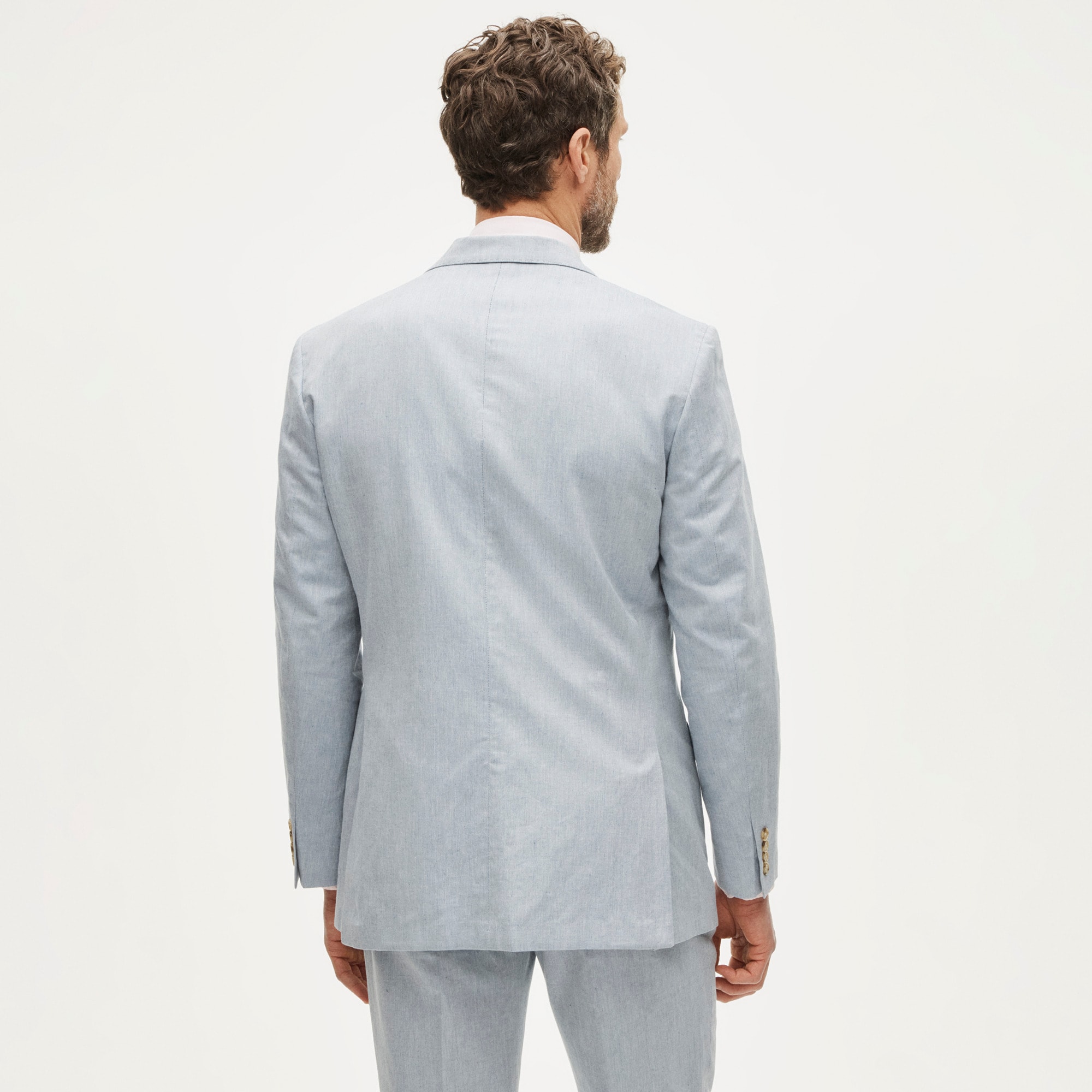 Ludlow Slim-fit suit jacket in Baird McNutt Irish cotton-linen blend