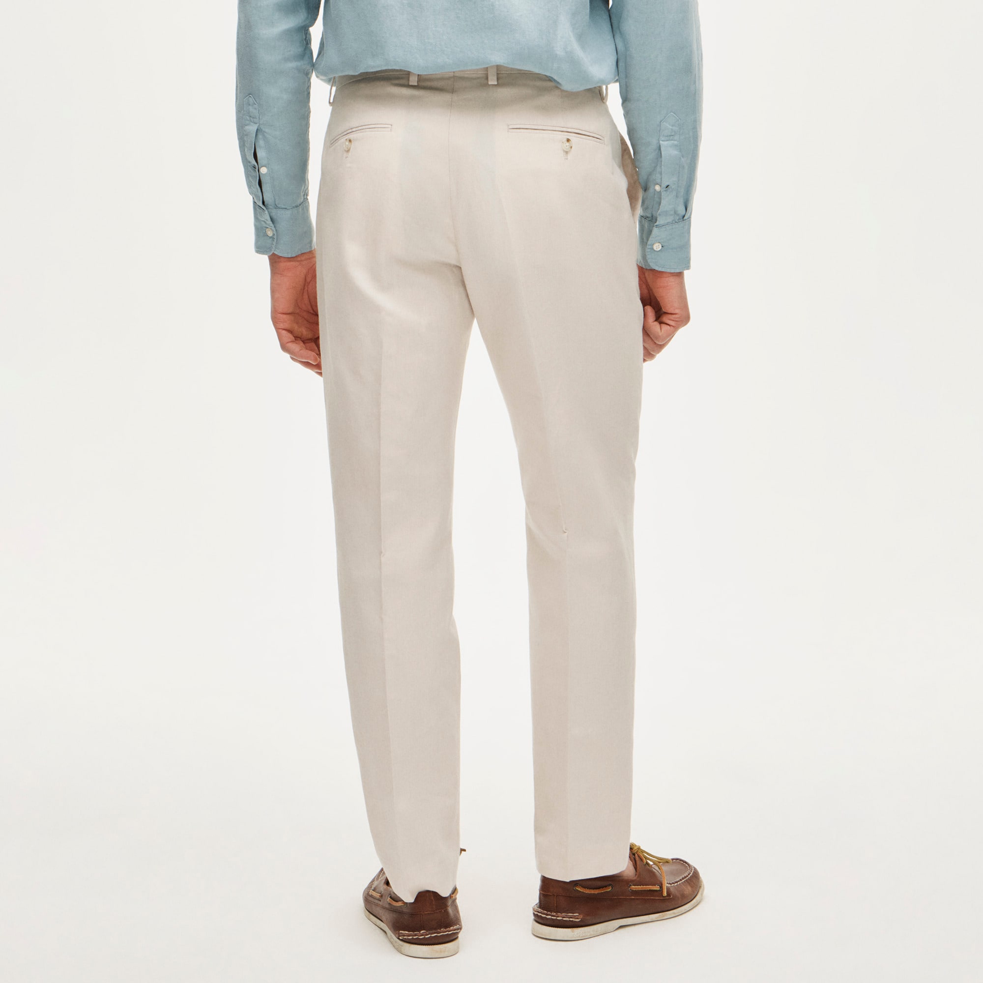 Ludlow Slim-fit suit pant in Baird McNutt Irish cotton-linen blend