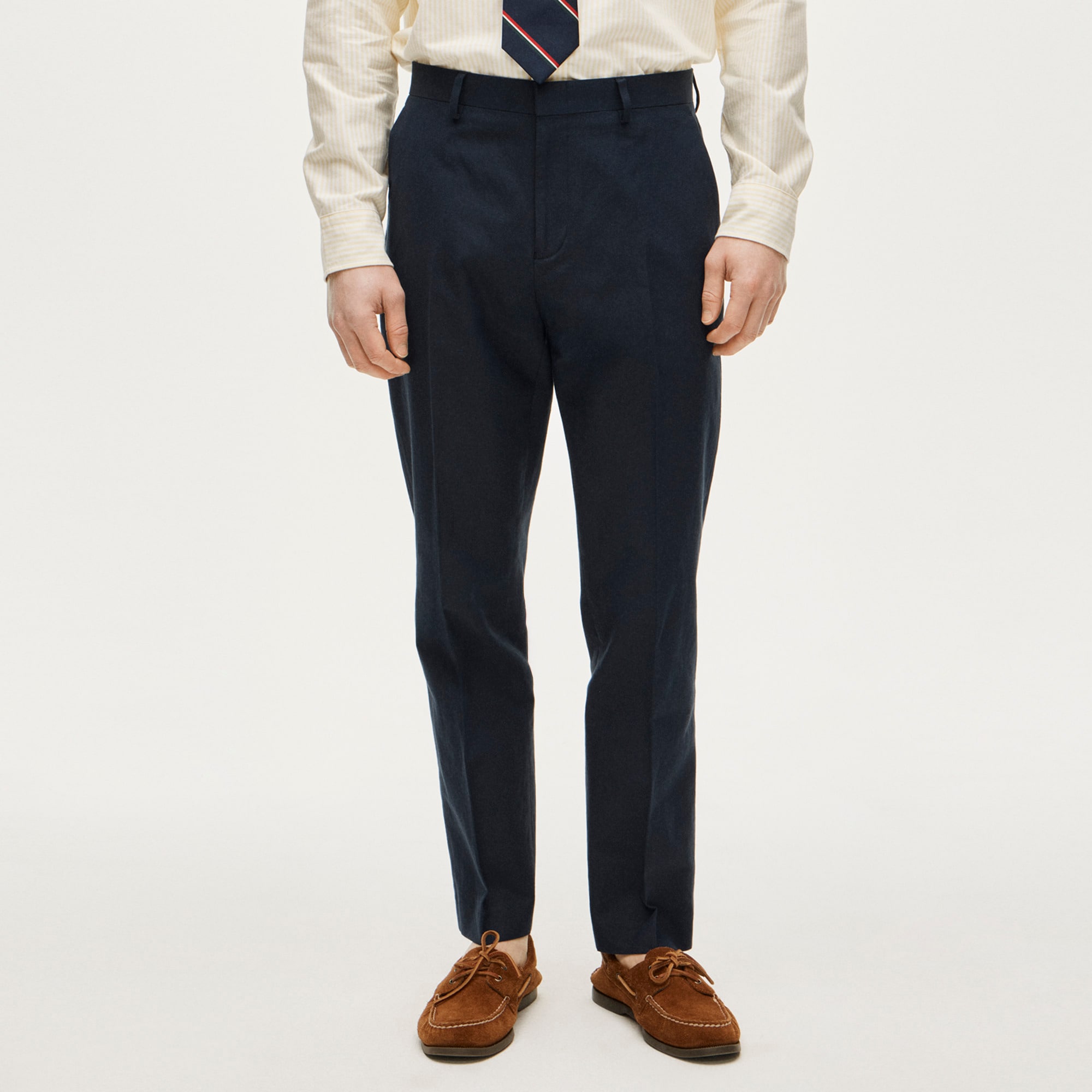 Ludlow Slim-fit suit pant in Baird McNutt Irish cotton-linen blend