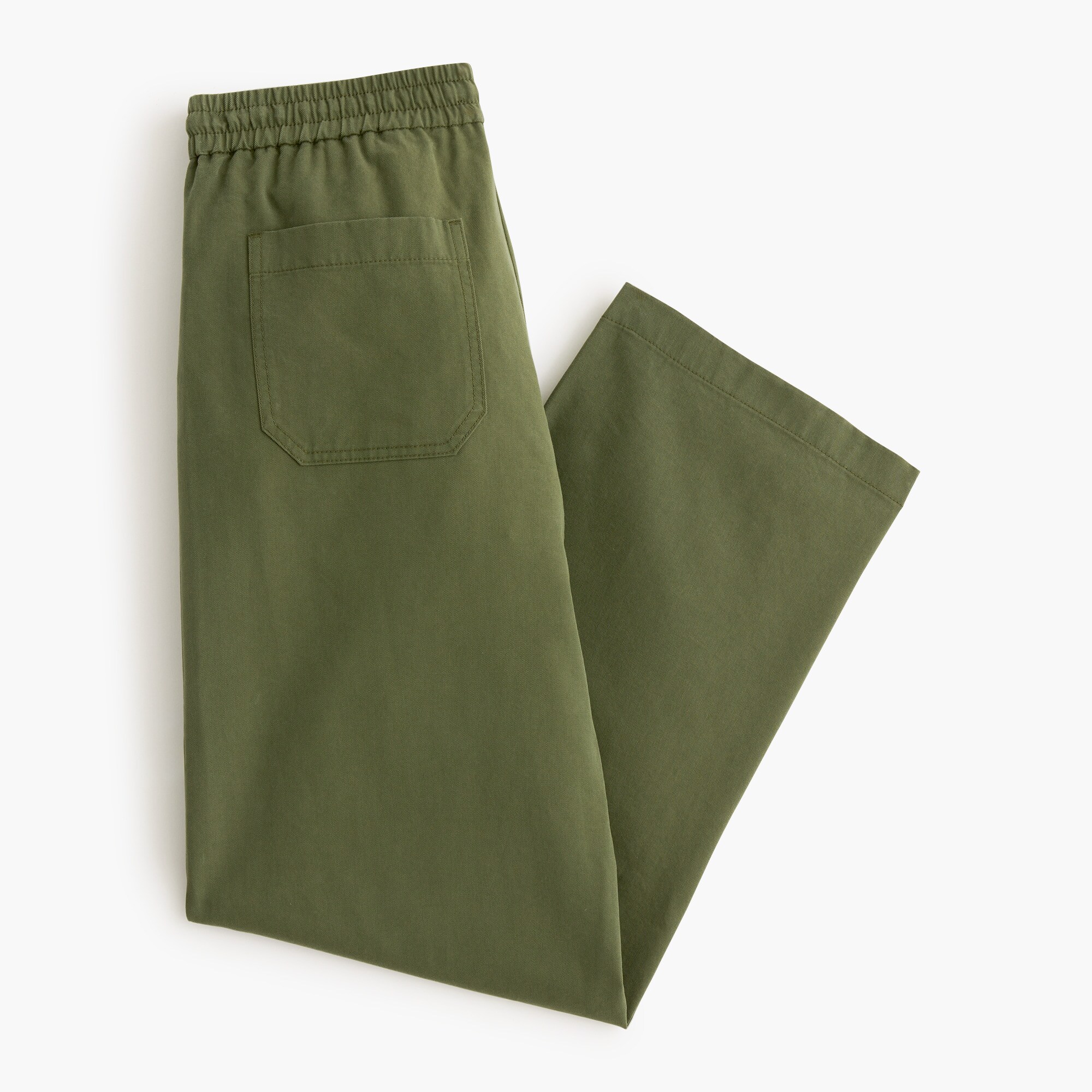 Wide-leg utility pull-on pant