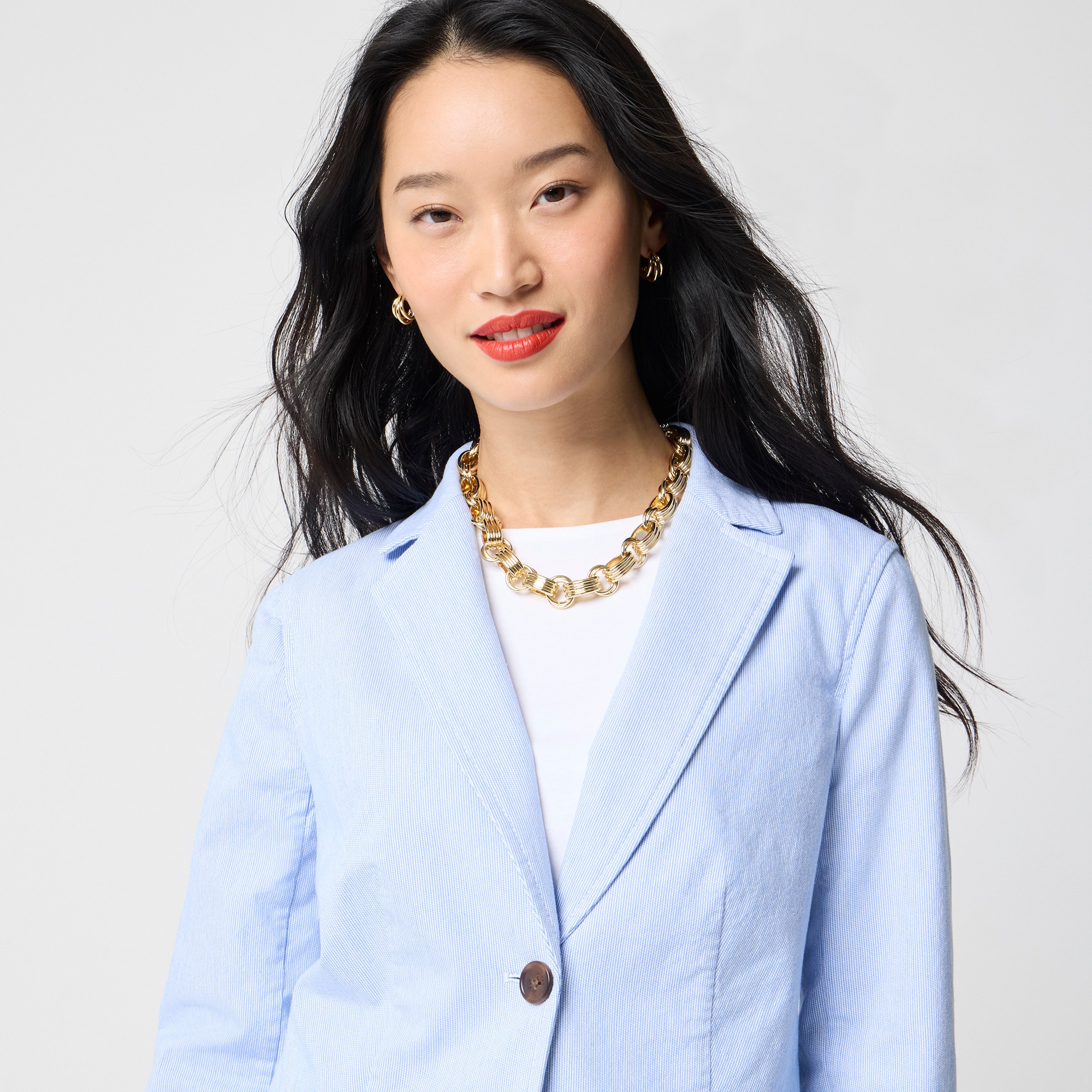 Unlined cotton-blend blazer