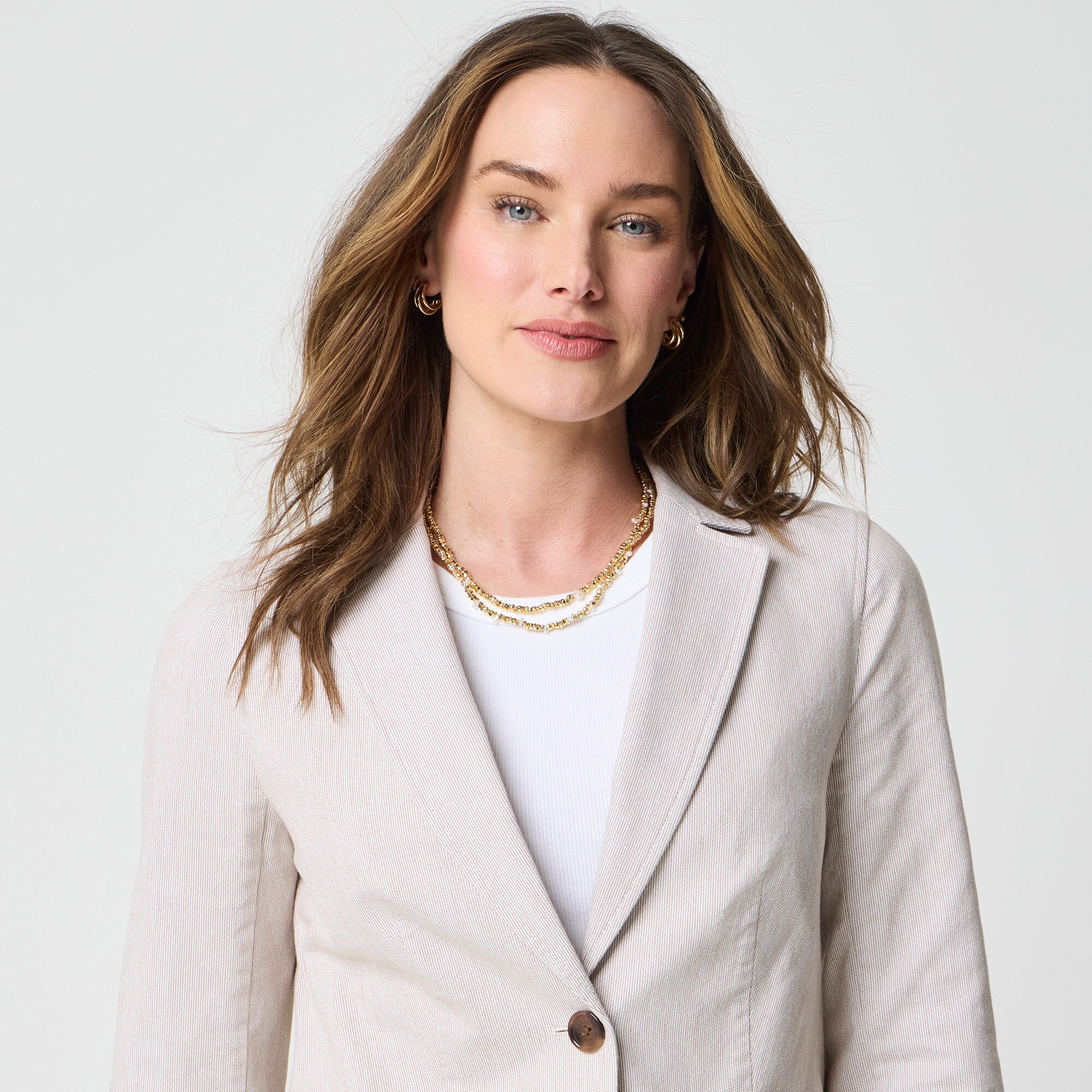 Unlined cotton-blend blazer