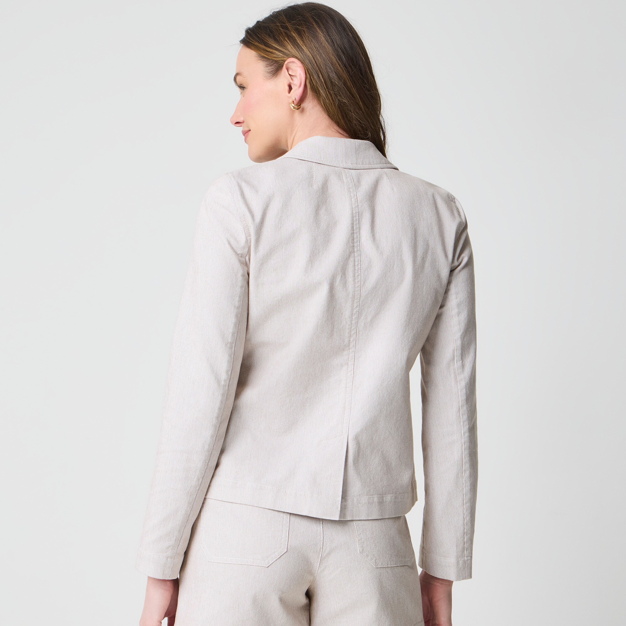 Unlined cotton-blend blazer