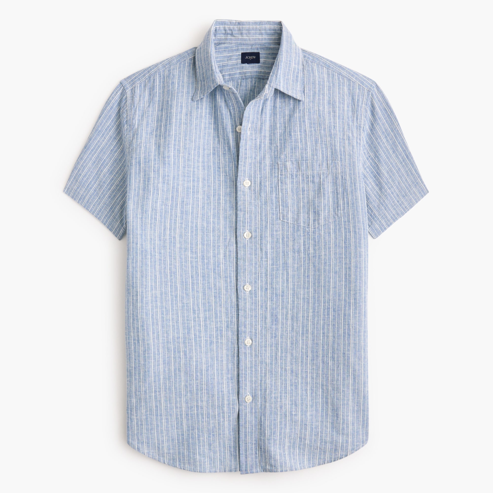 Short-sleeve dobby striped shirt