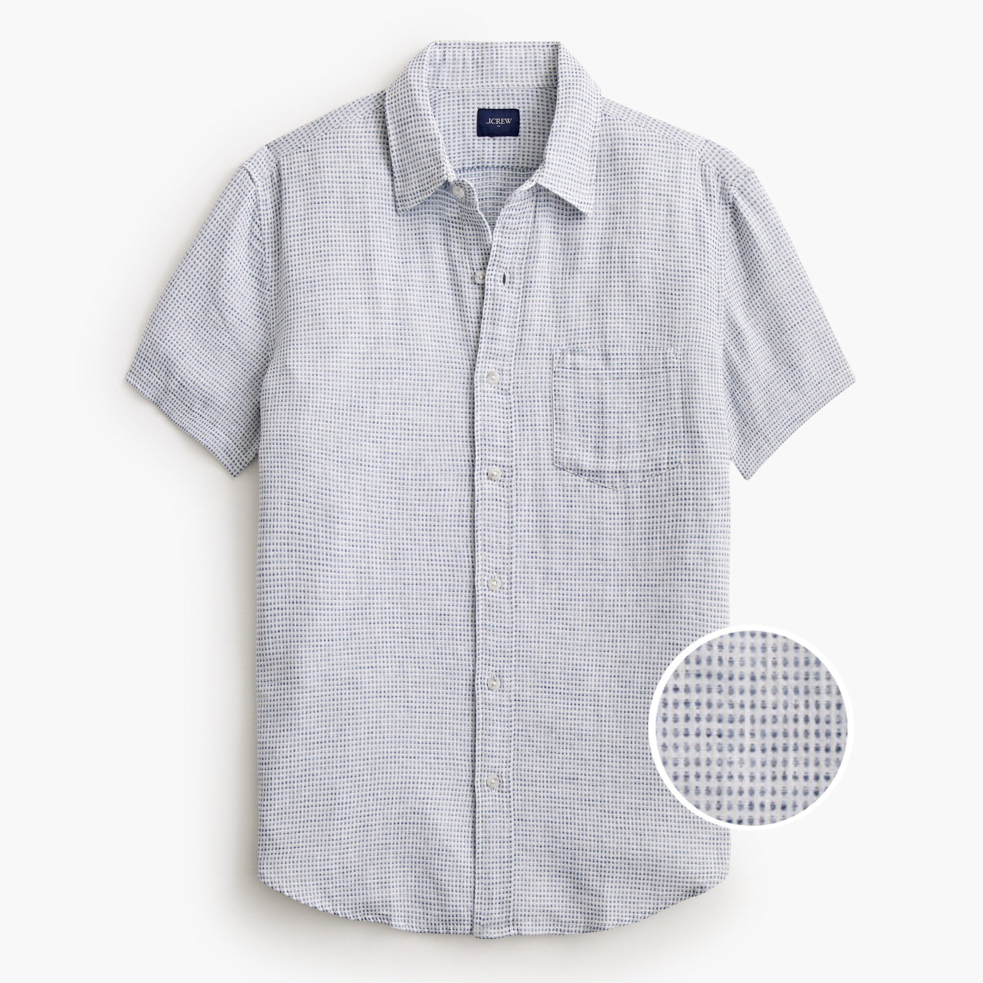 Short-sleeve Dobby Dot Shirt For Men | Factory