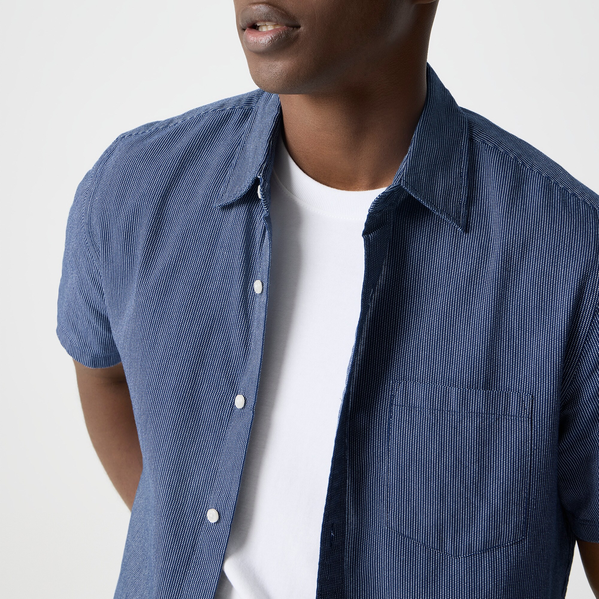 Striped short-sleeve shirt