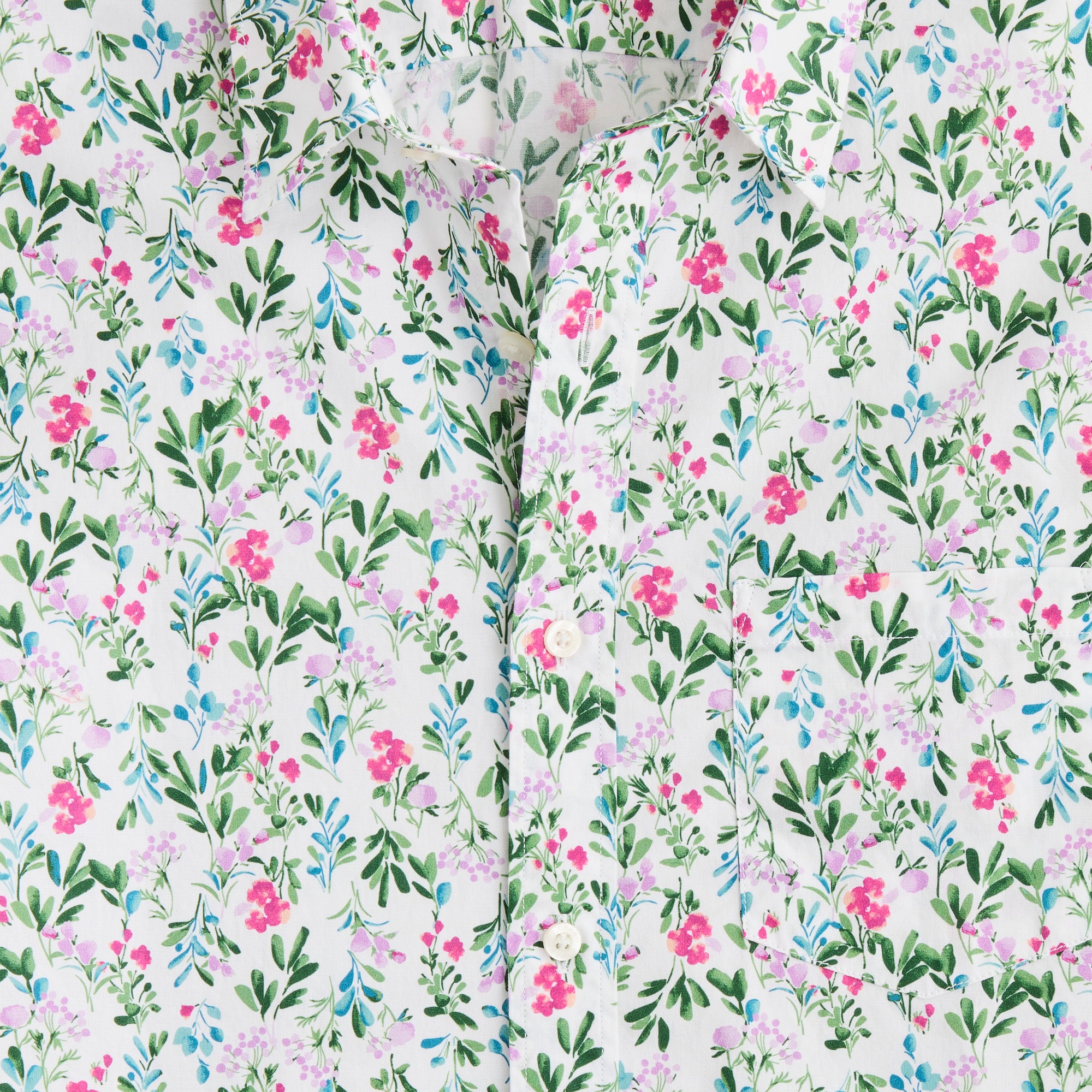 Short-sleeve printed flex casual shirt