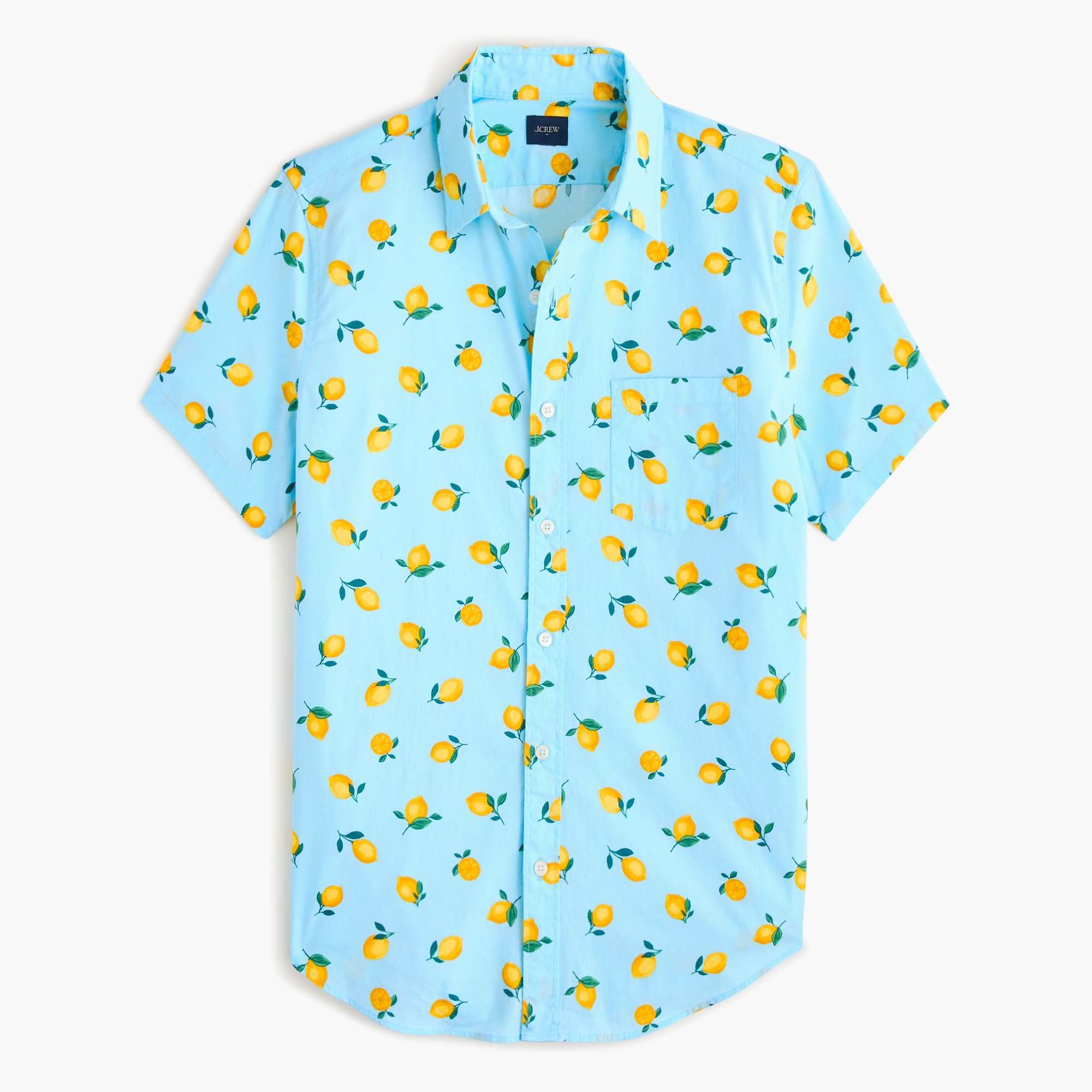 Short-sleeve printed flex casual shirt