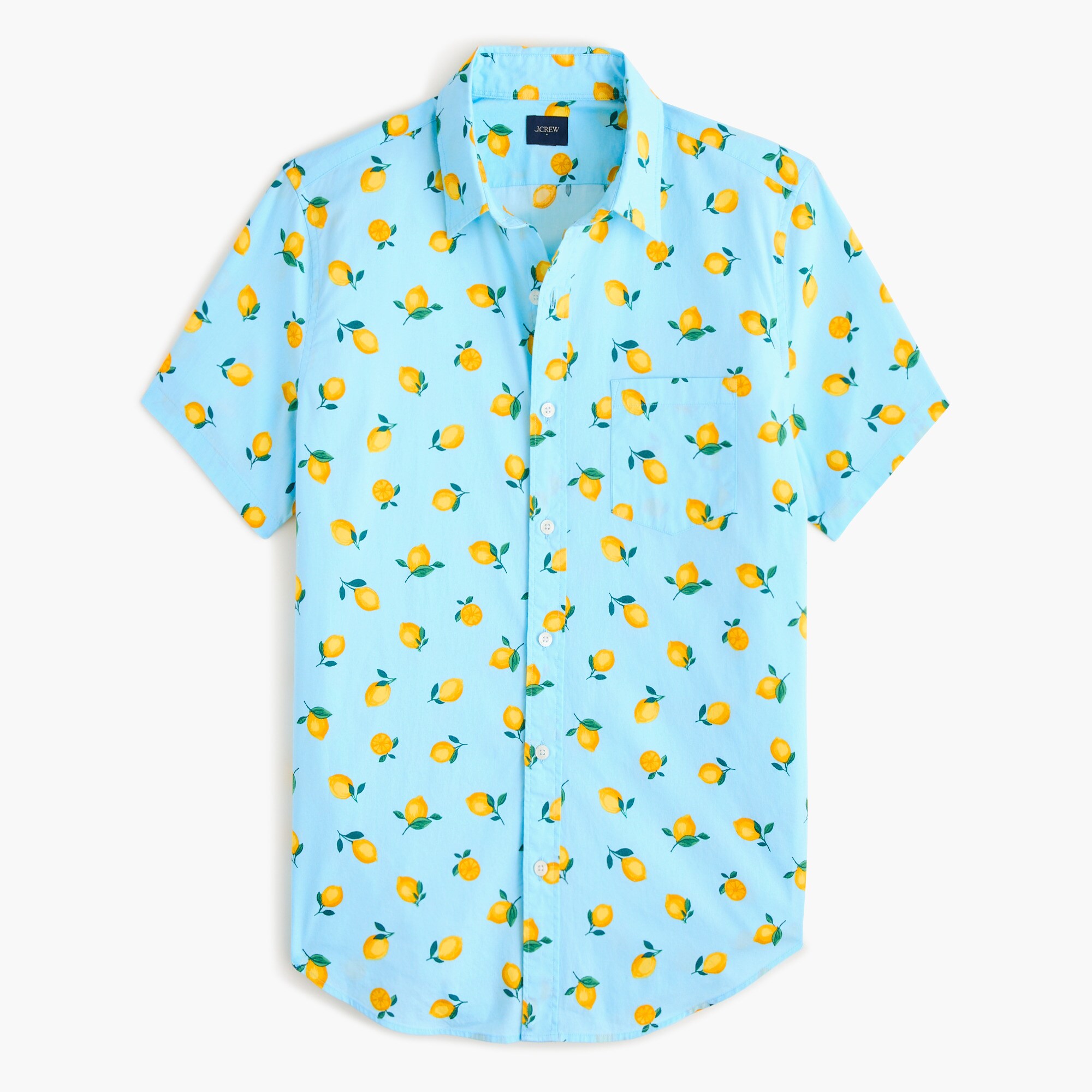 Short-sleeve printed flex casual shirt