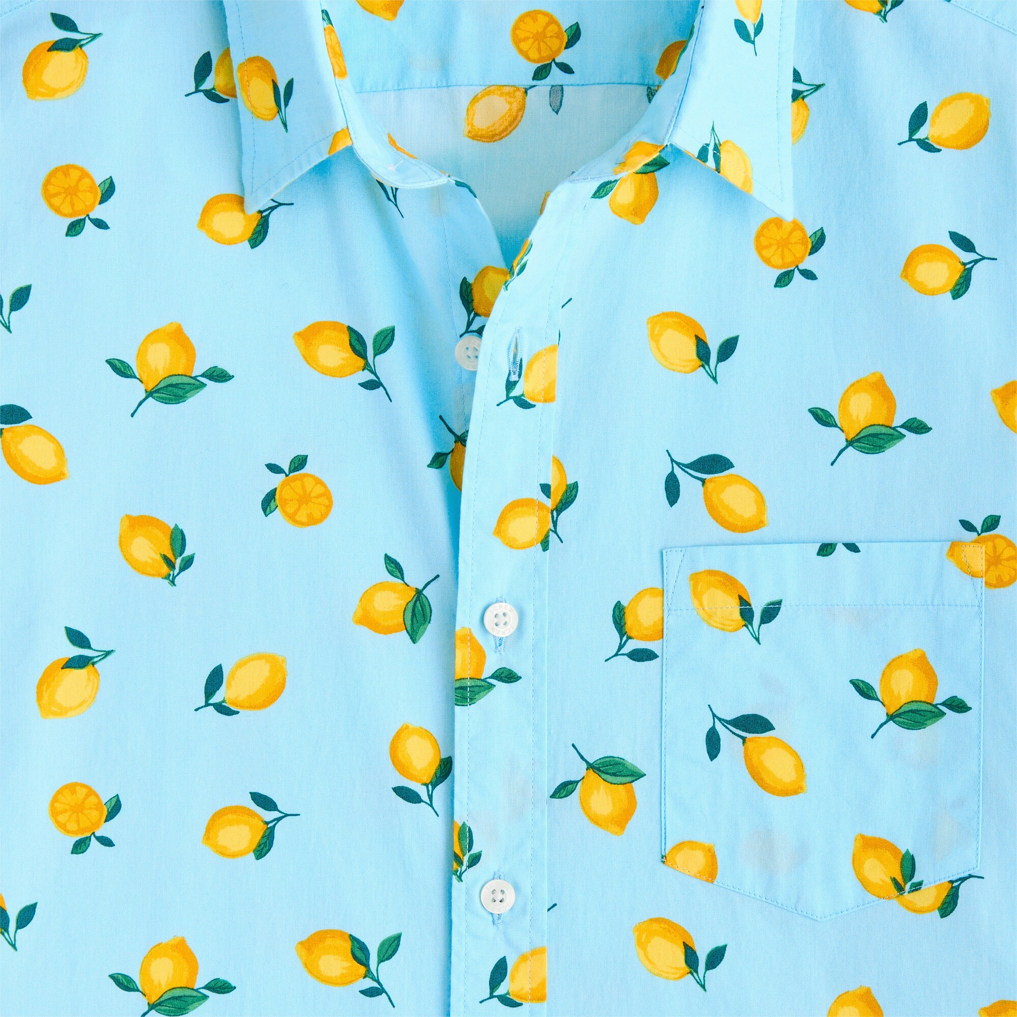 Short-sleeve printed flex casual shirt