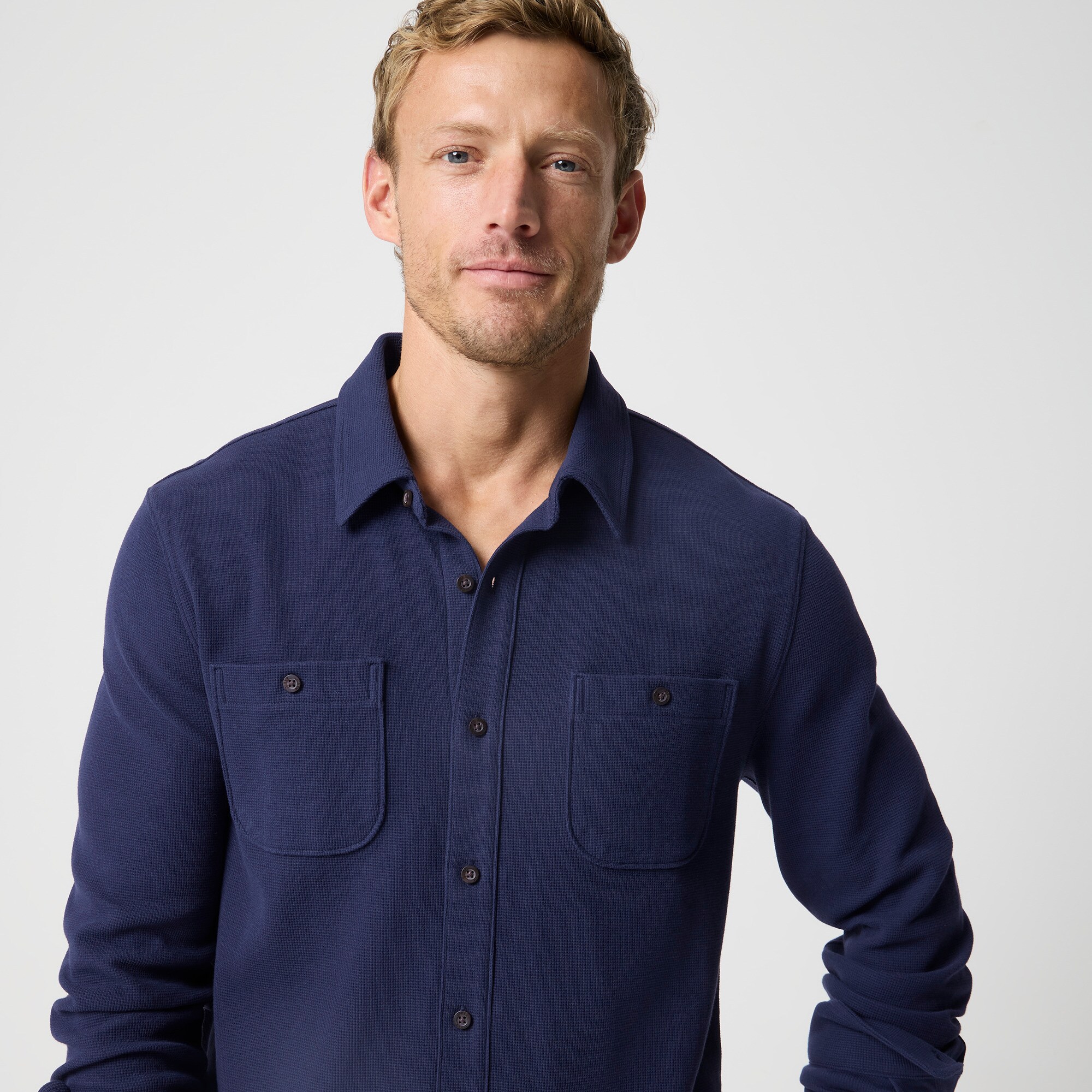 Waffle-knit shirt