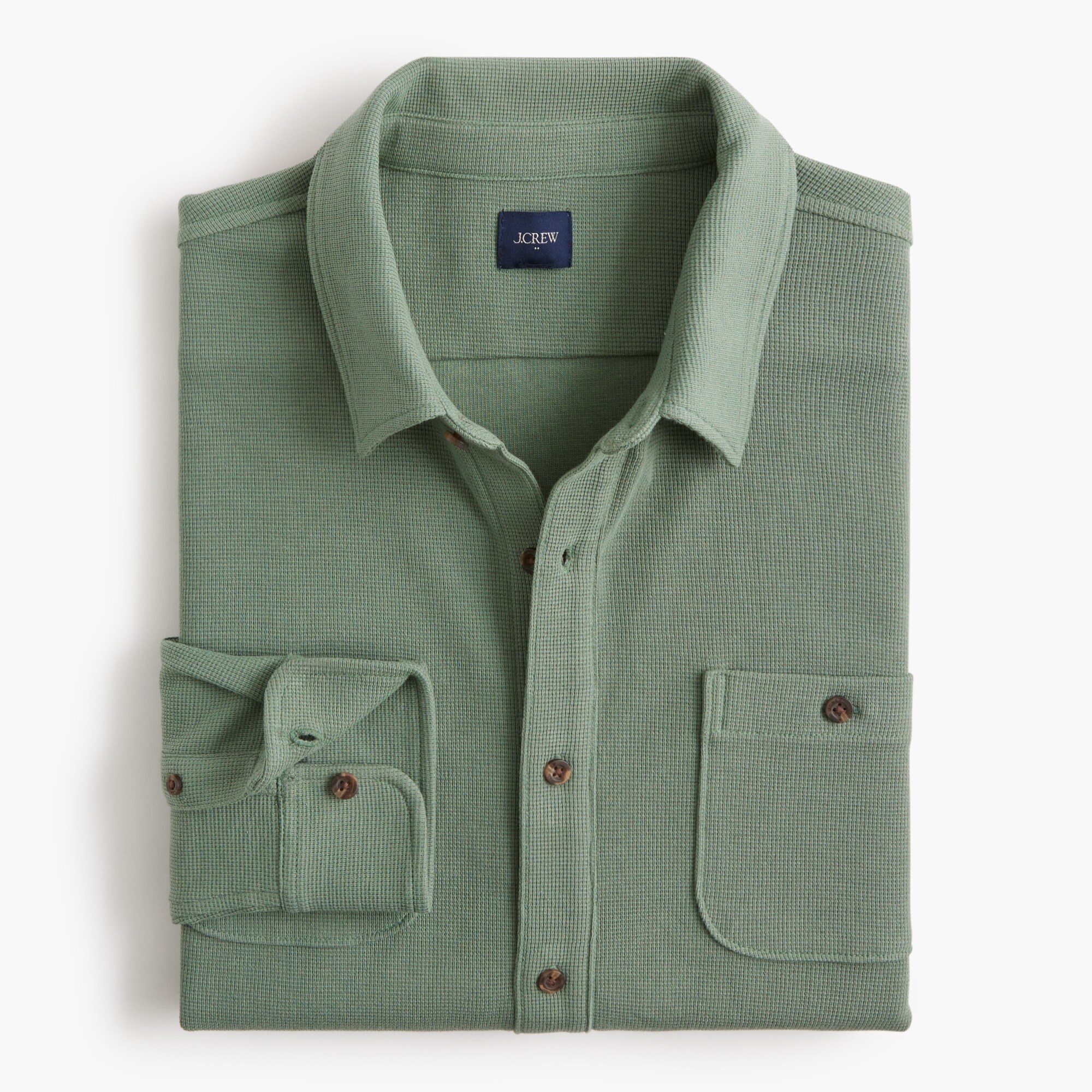 Waffle-knit shirt